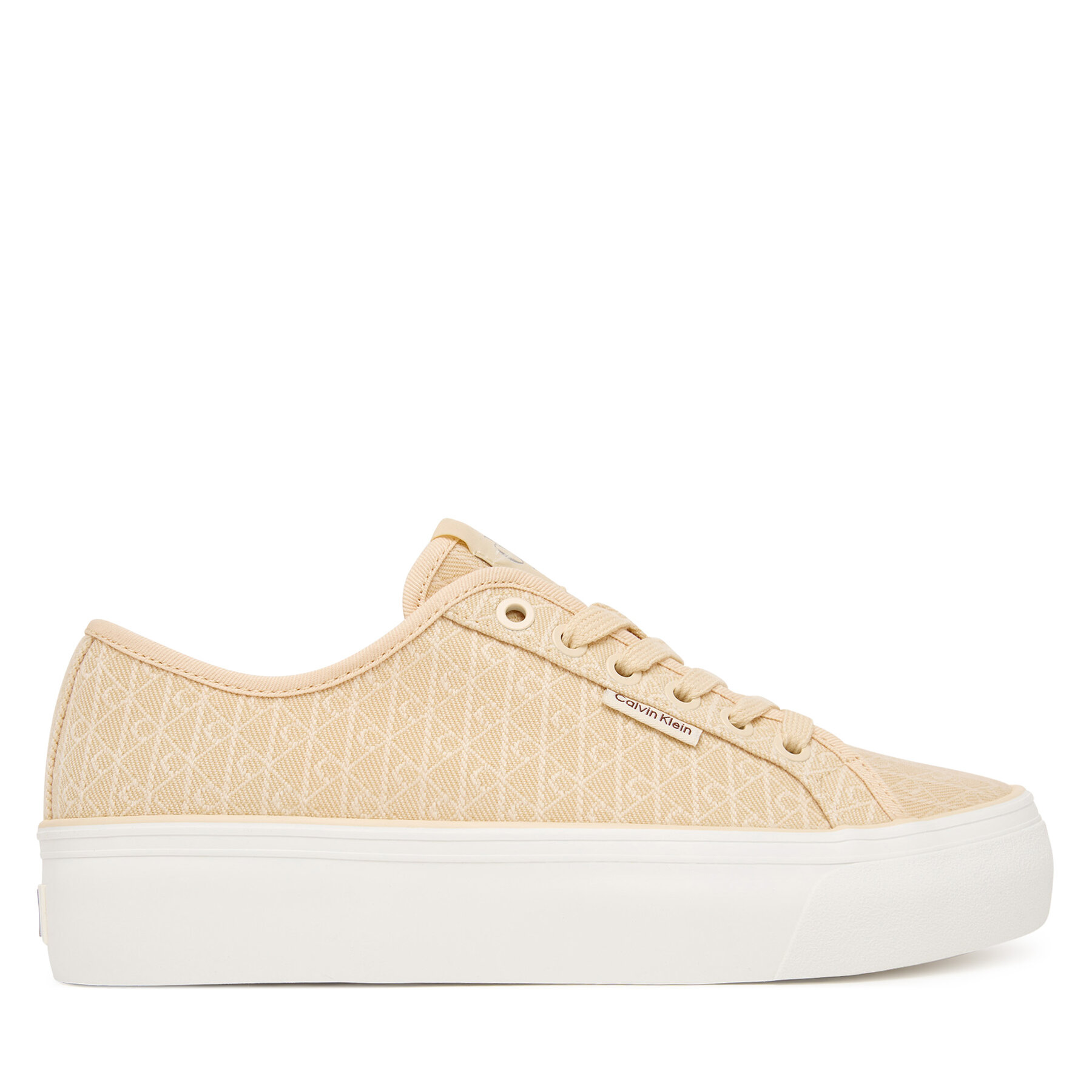 Superge Calvin Klein Vulc Flatf Laceup Jaq Aop HW0HW03265 Svetlo rumena