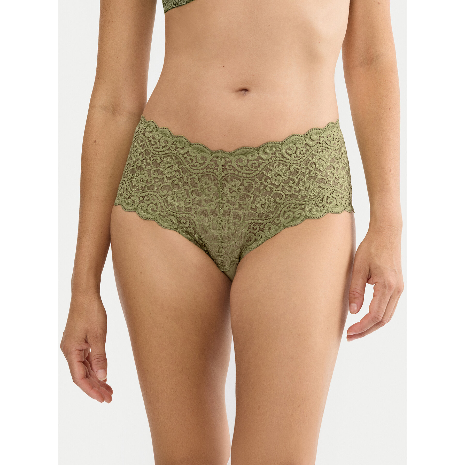 Triumph Klassischer Damenslip mit hoher Taille Amourette 10210675 Grün