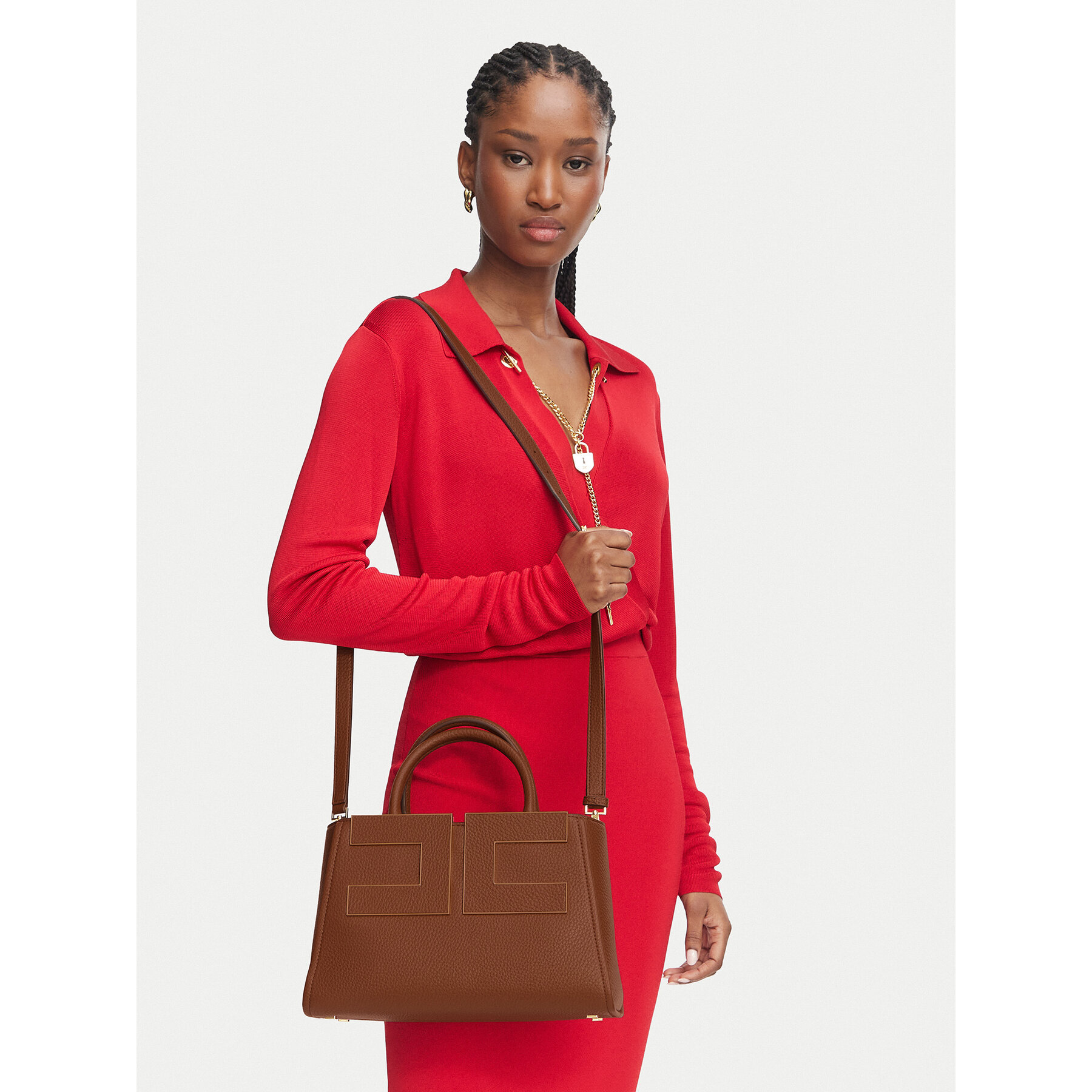Kabelka Elisabetta Franchi BS-06A-66E2-V440 Hnědá