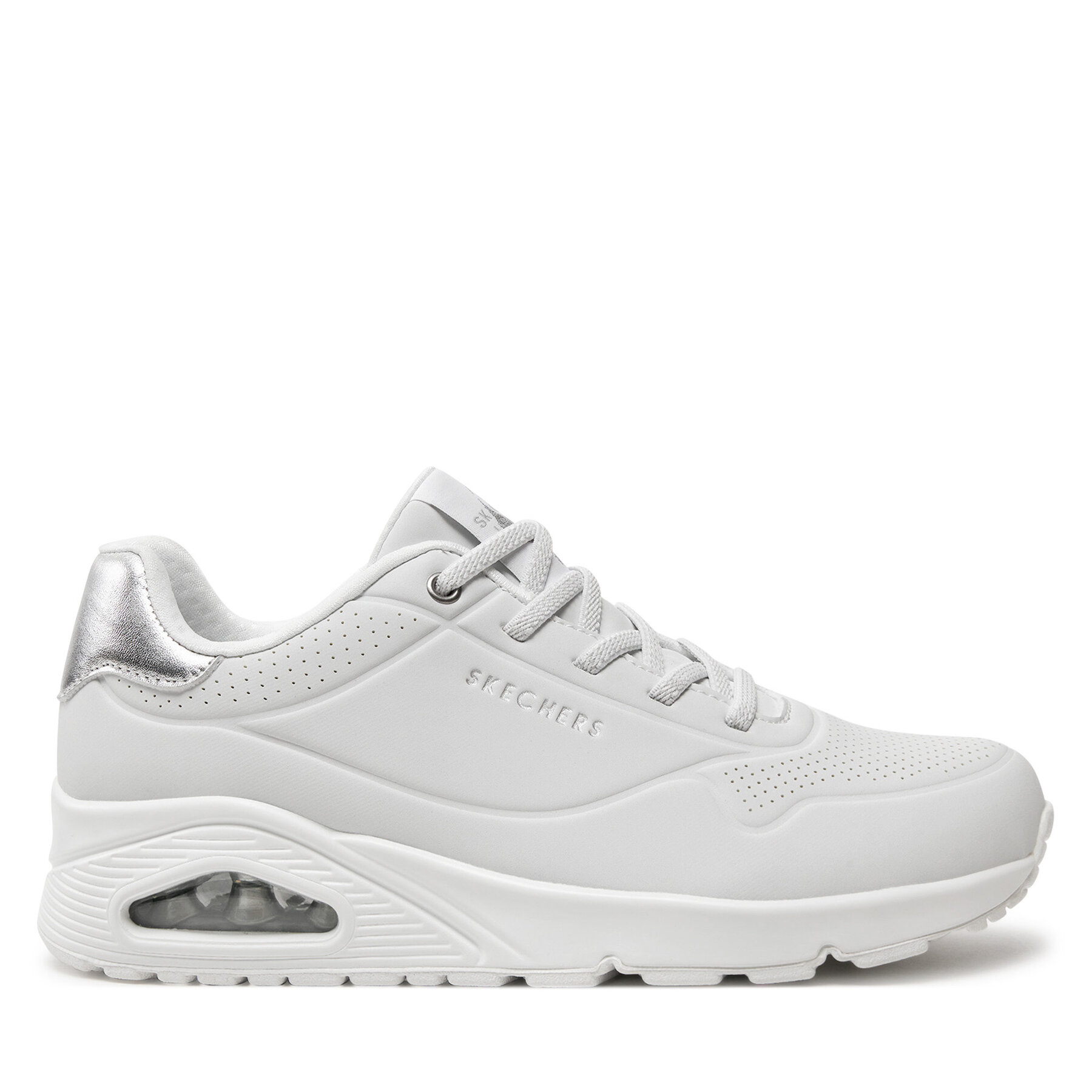 Sneakers Skechers Uno Shimmer Away 155196/WSL Bianco