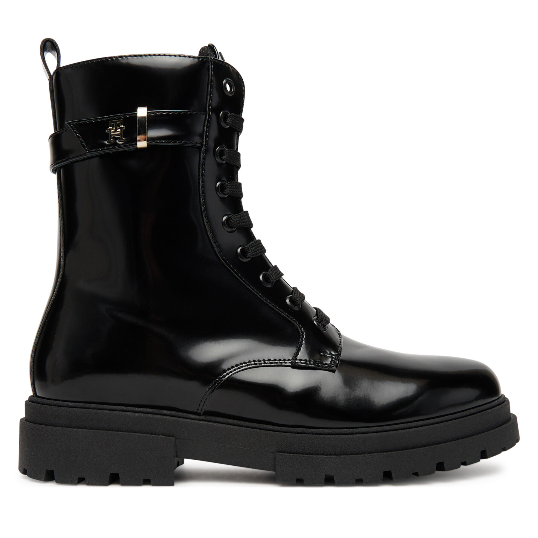 Trapper stila apavi Tommy Hilfiger Lace-Up Bootie T4A5-34028-1453 D Melns