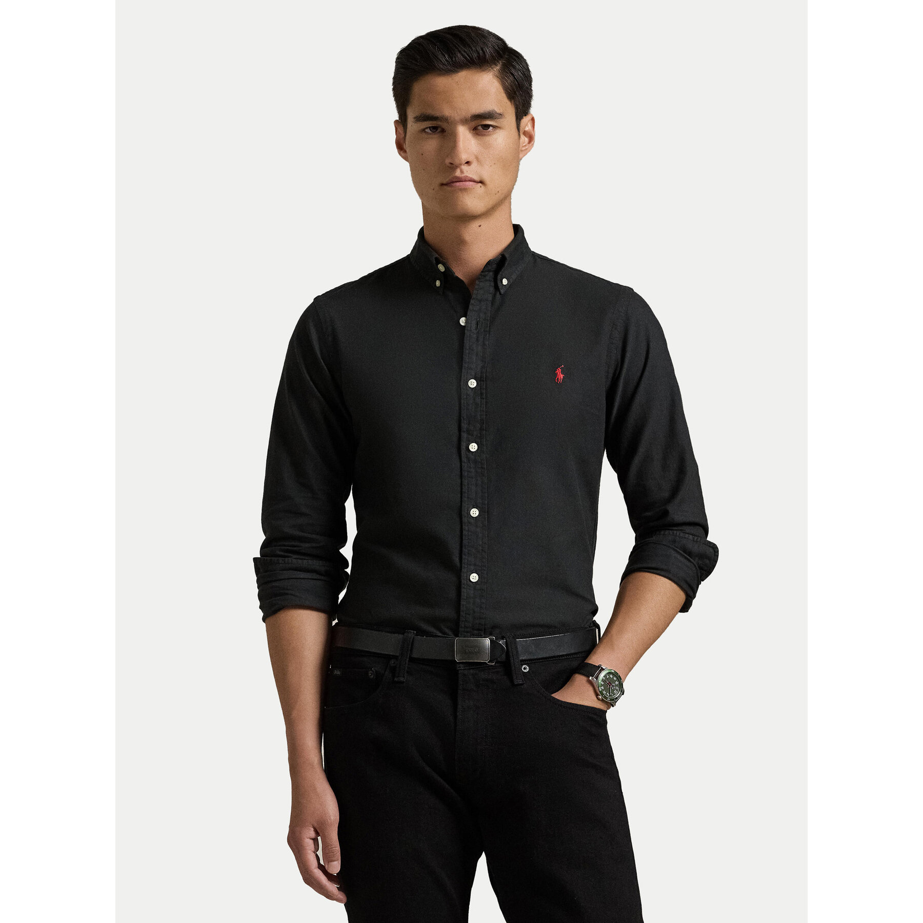 Polo Ralph Lauren Hemd 710767828001 Schwarz Slim Fit