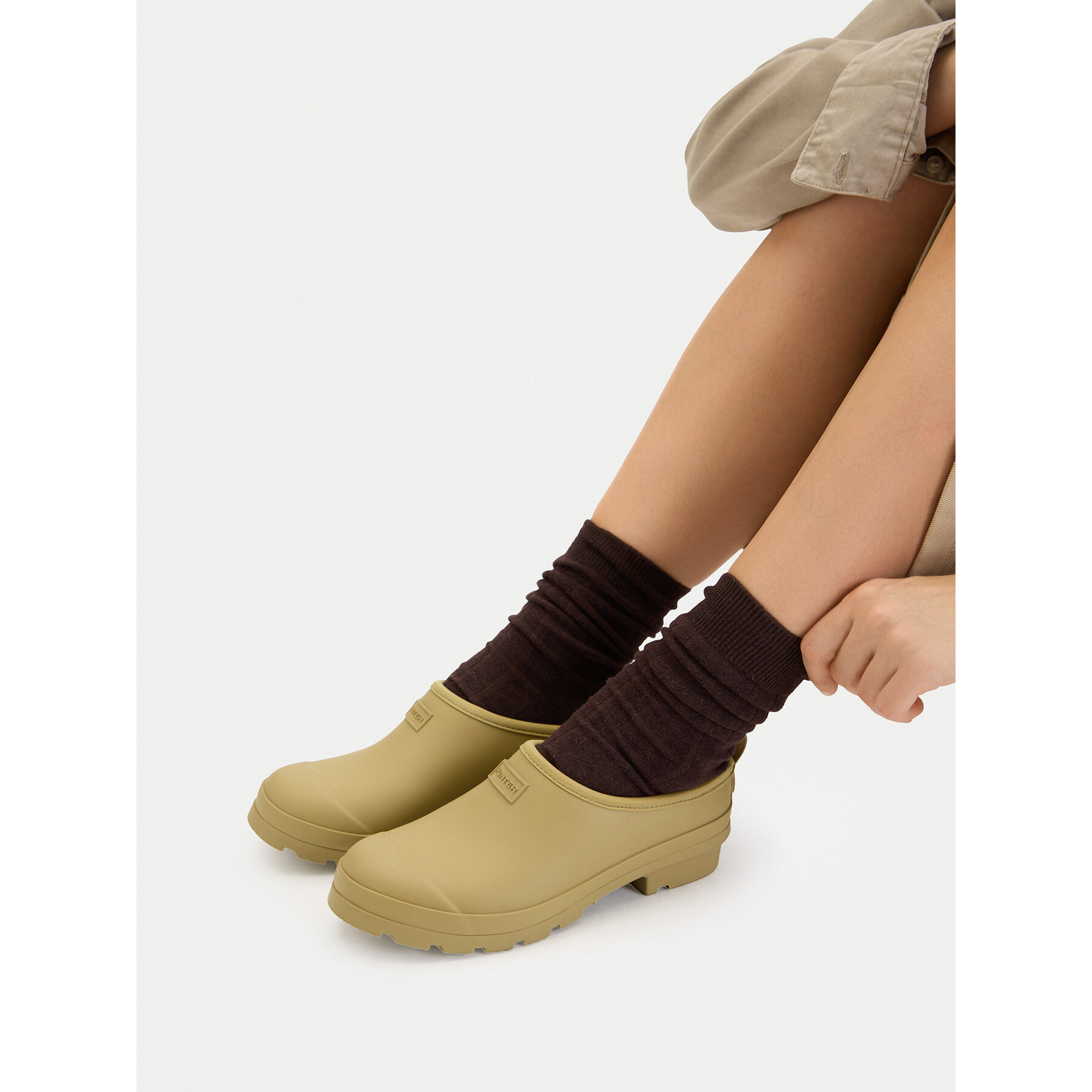 Gumijasti škornji Hunter CEO-SJY-S Khaki