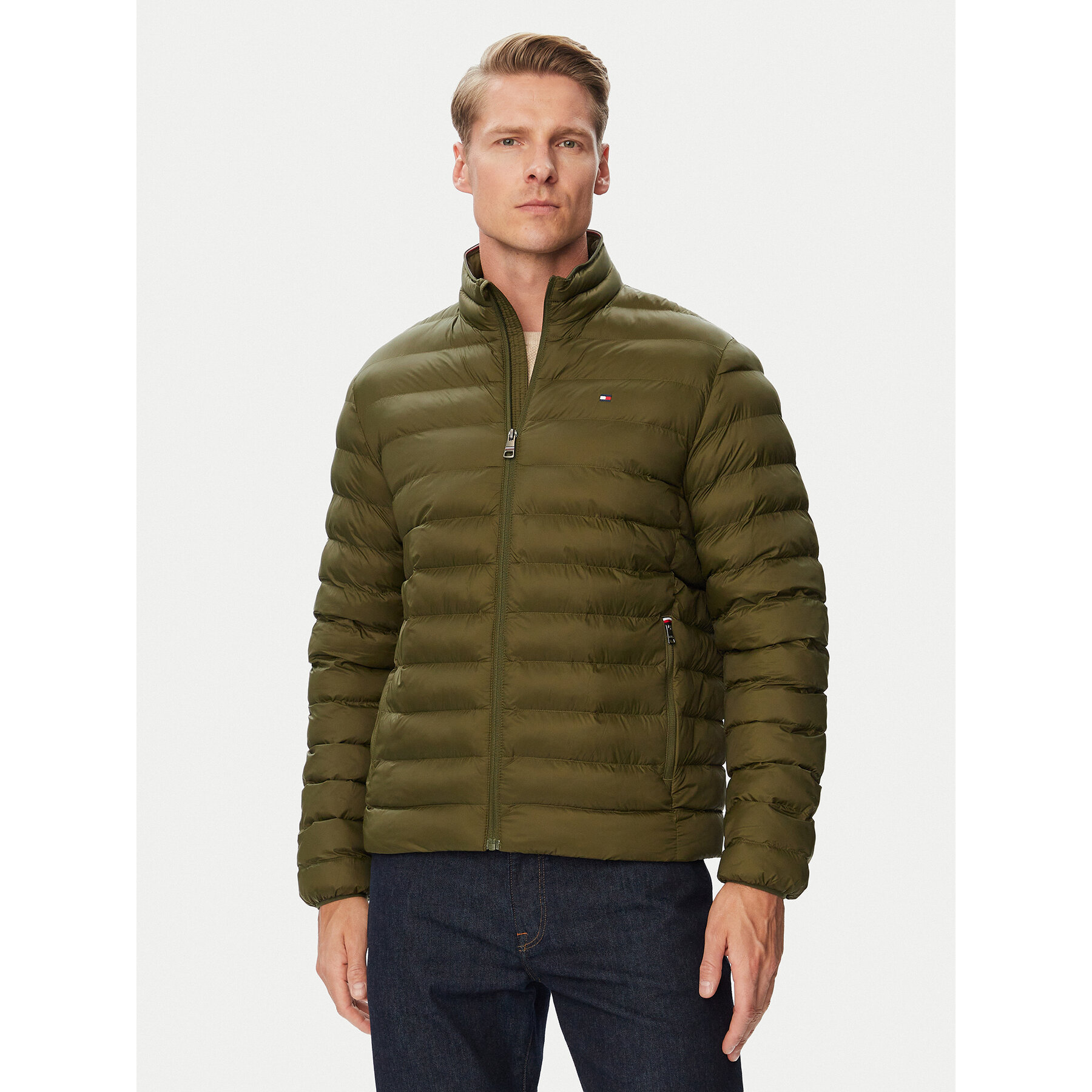 Tommy Hilfiger Übergangsjacke MW0MW37634 Khakifarben Regular Fit