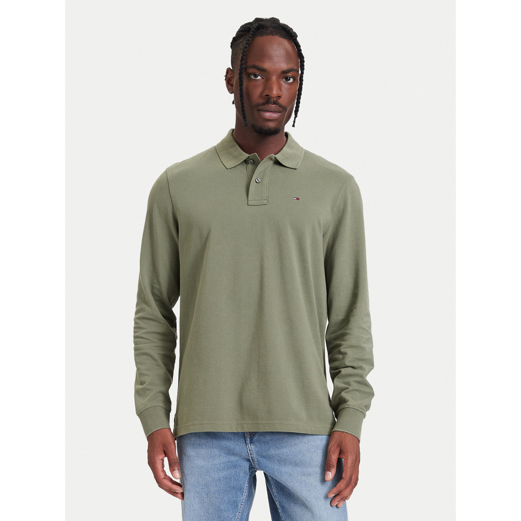 Tommy Jeans Poloshirt DM0DM23630 Grün Regular Fit