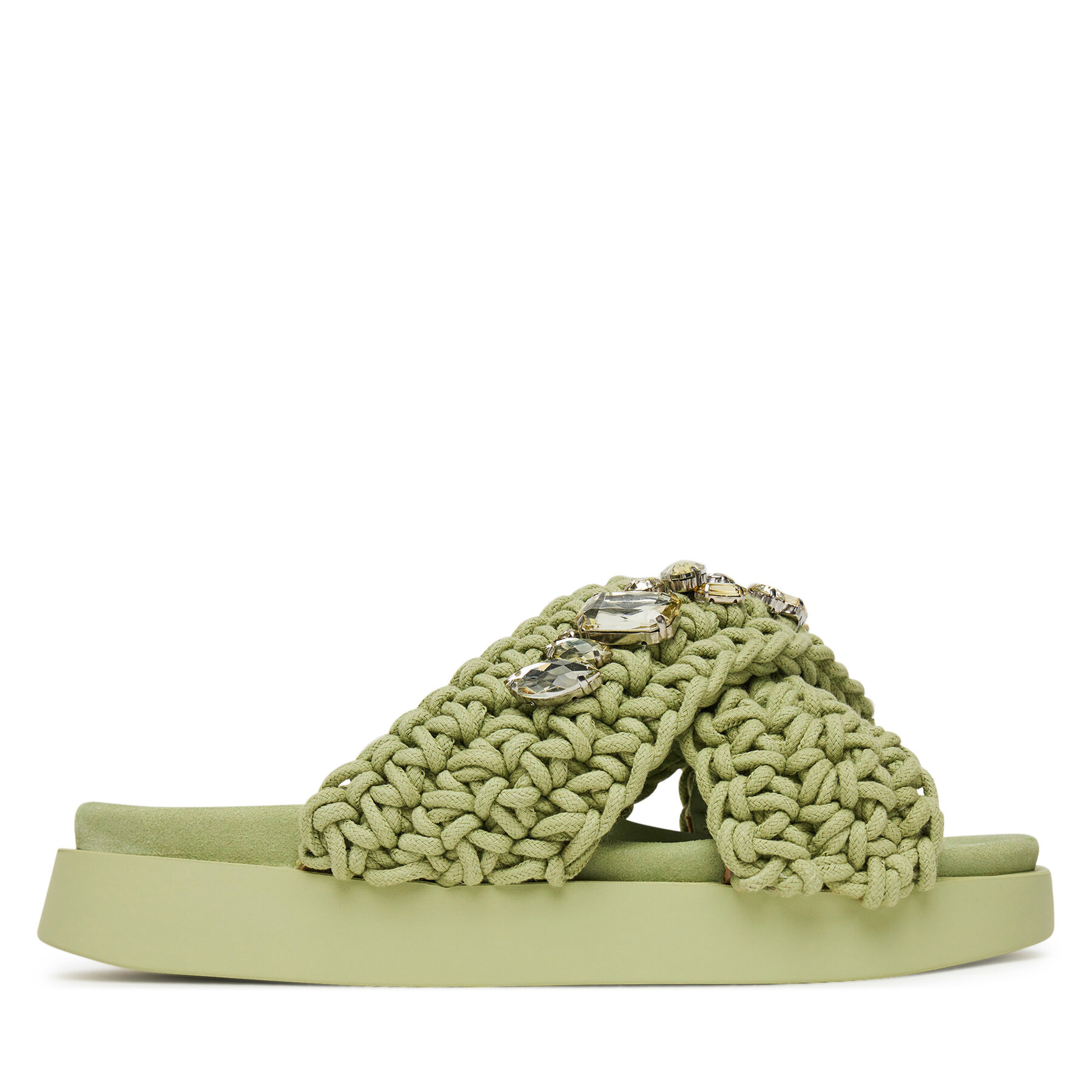 Papucs Inuikii Woven Stones 70104-106 Zöld
