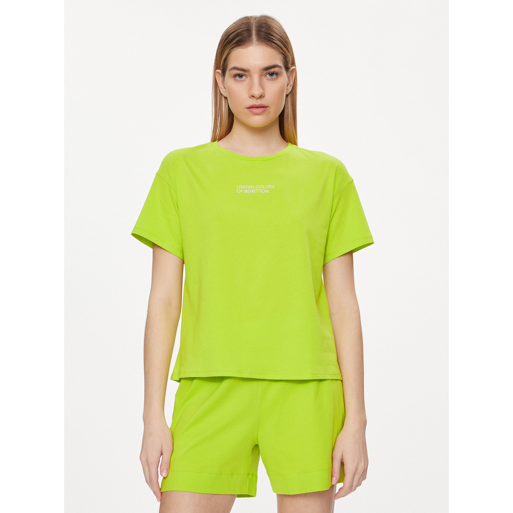 United Colors Of Benetton United Colors Of Benetton Μπλούζα πιτζάμας 30963M04R Πράσινο Regular Fit