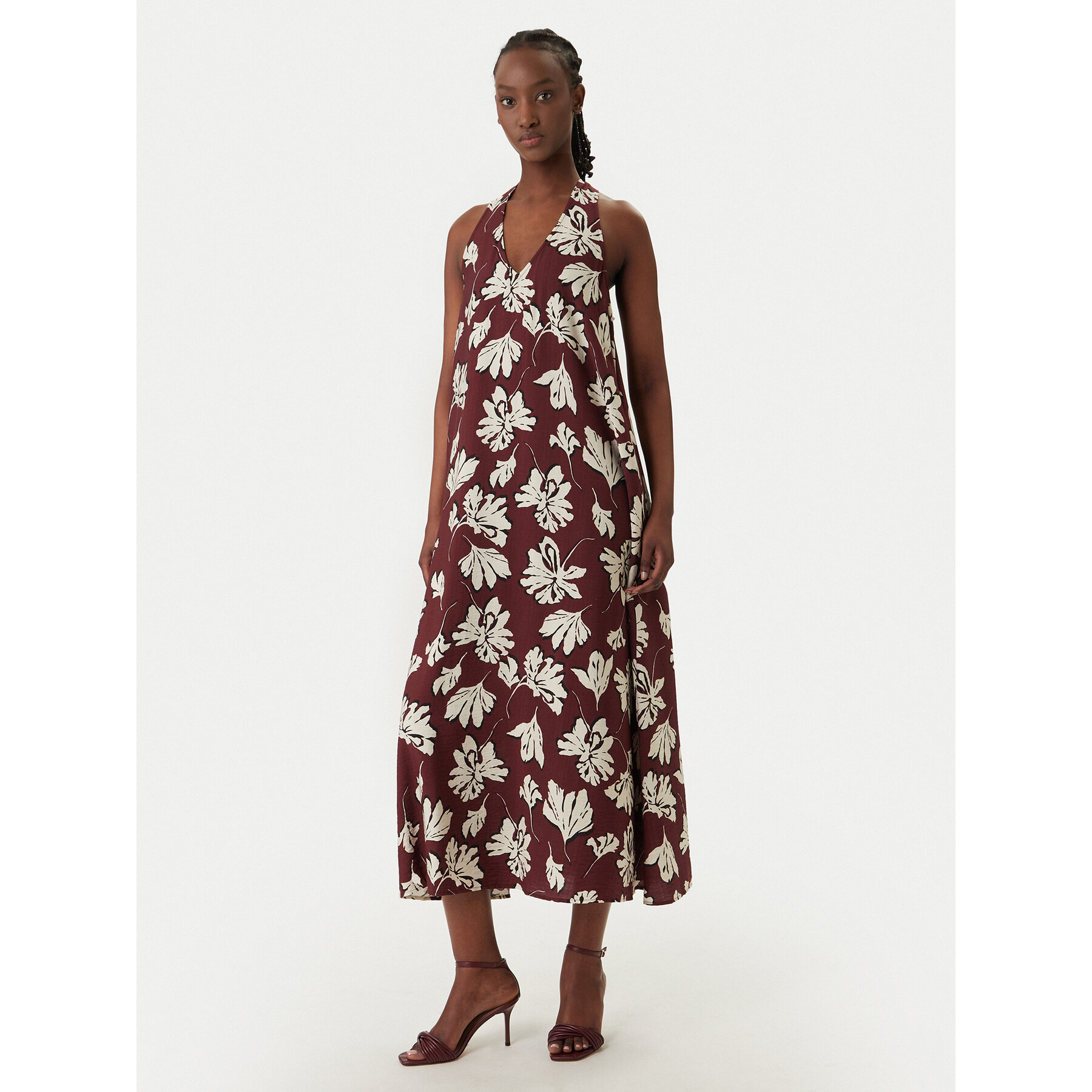 Vero Moda Sommerkleid Jennifer 10341973 Dunkelrot Regular Fit