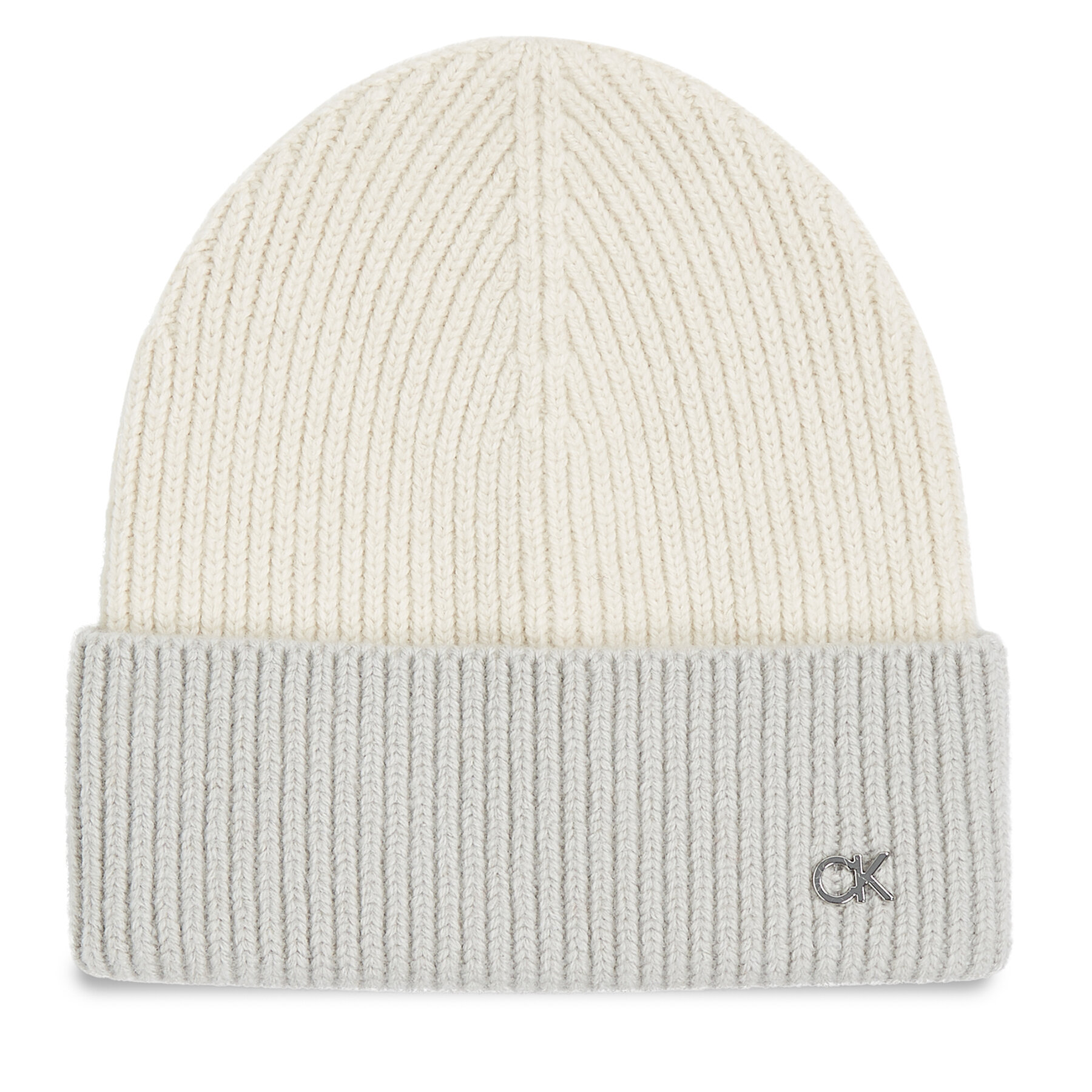 Căciulă Calvin Klein Metal Two-Tone Chunky K60K612598 Crem