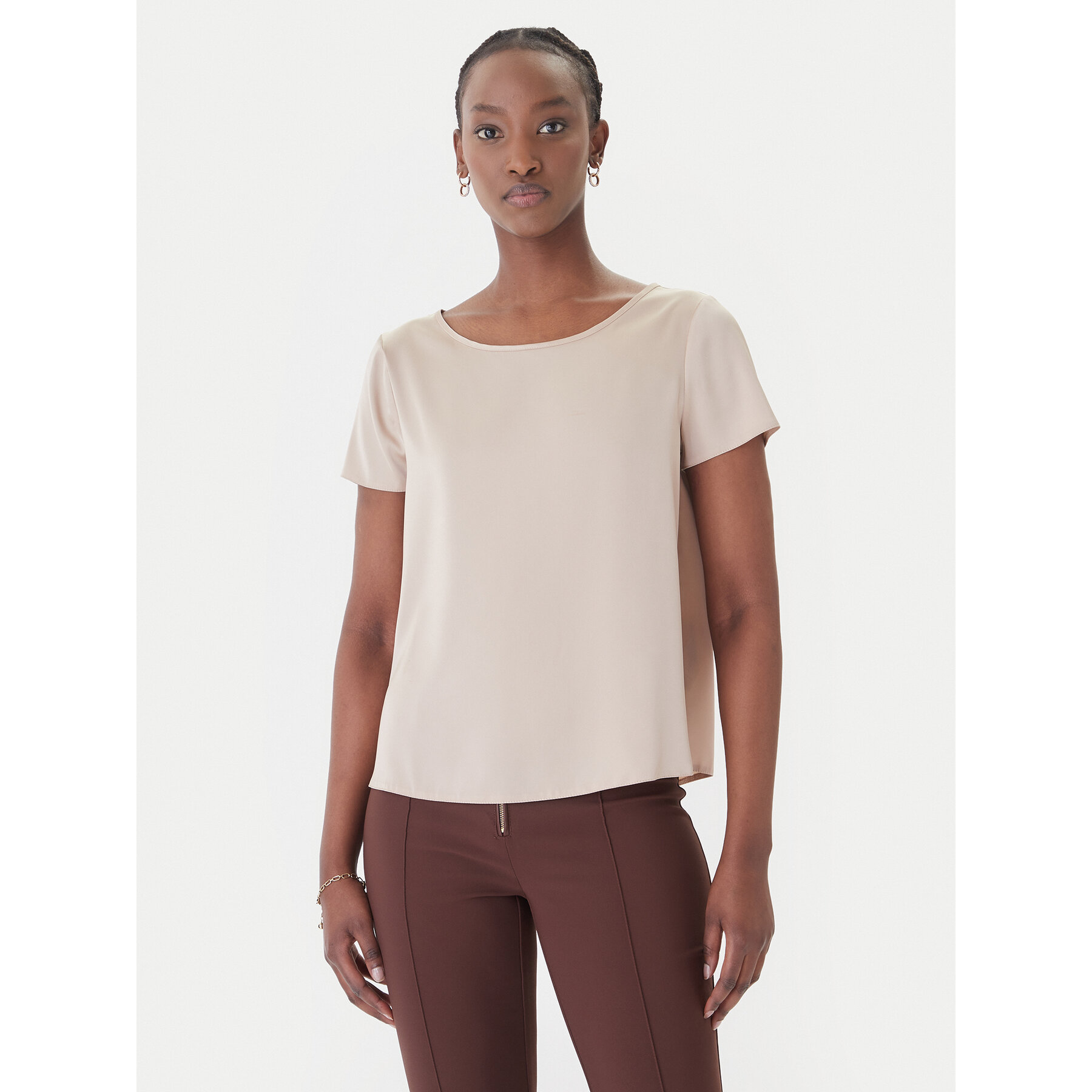 Rinascimento Bluse CFC0127880003 Beige Regular Fit