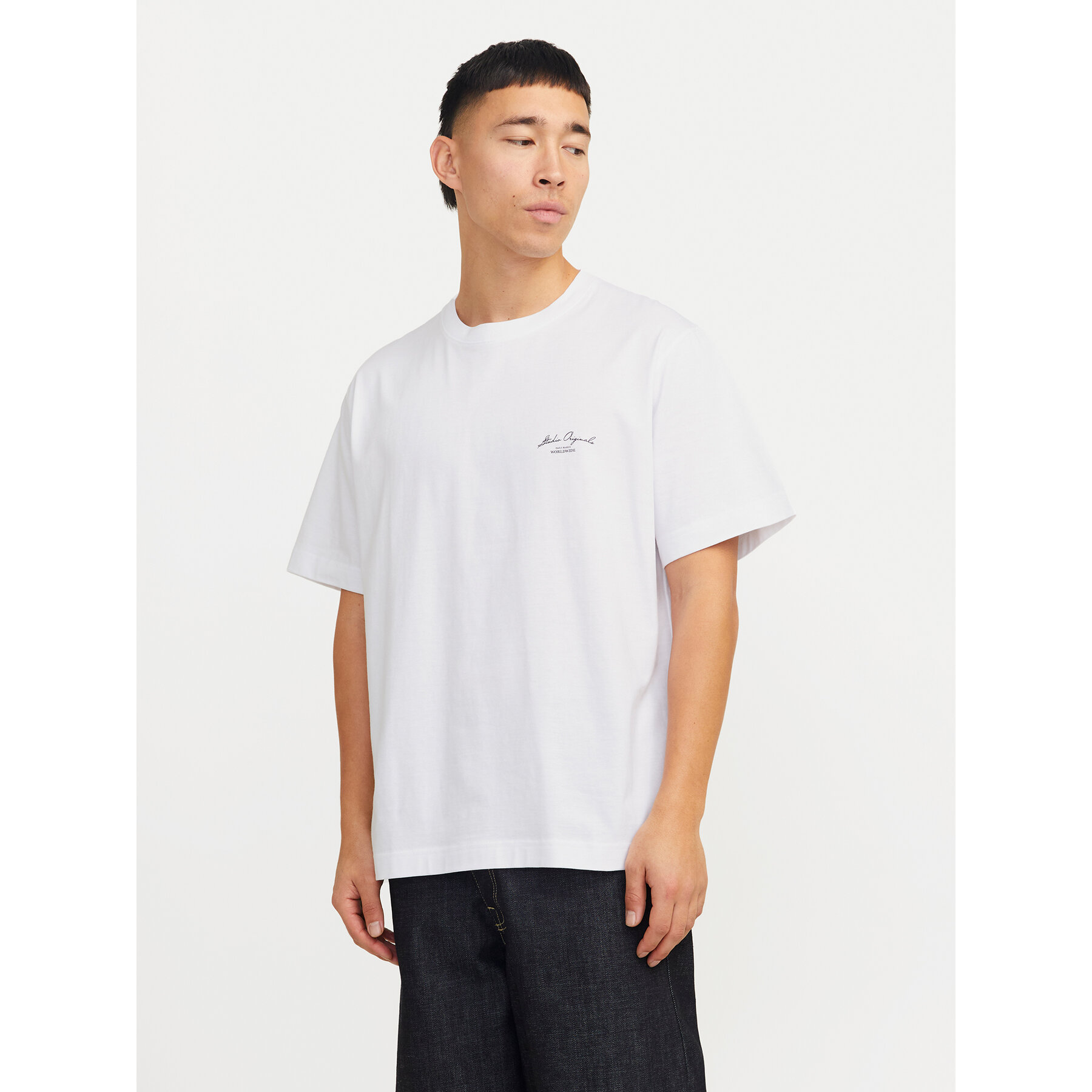Jack & Jones Póló Islington 12273015 Fehér Loose Fit
