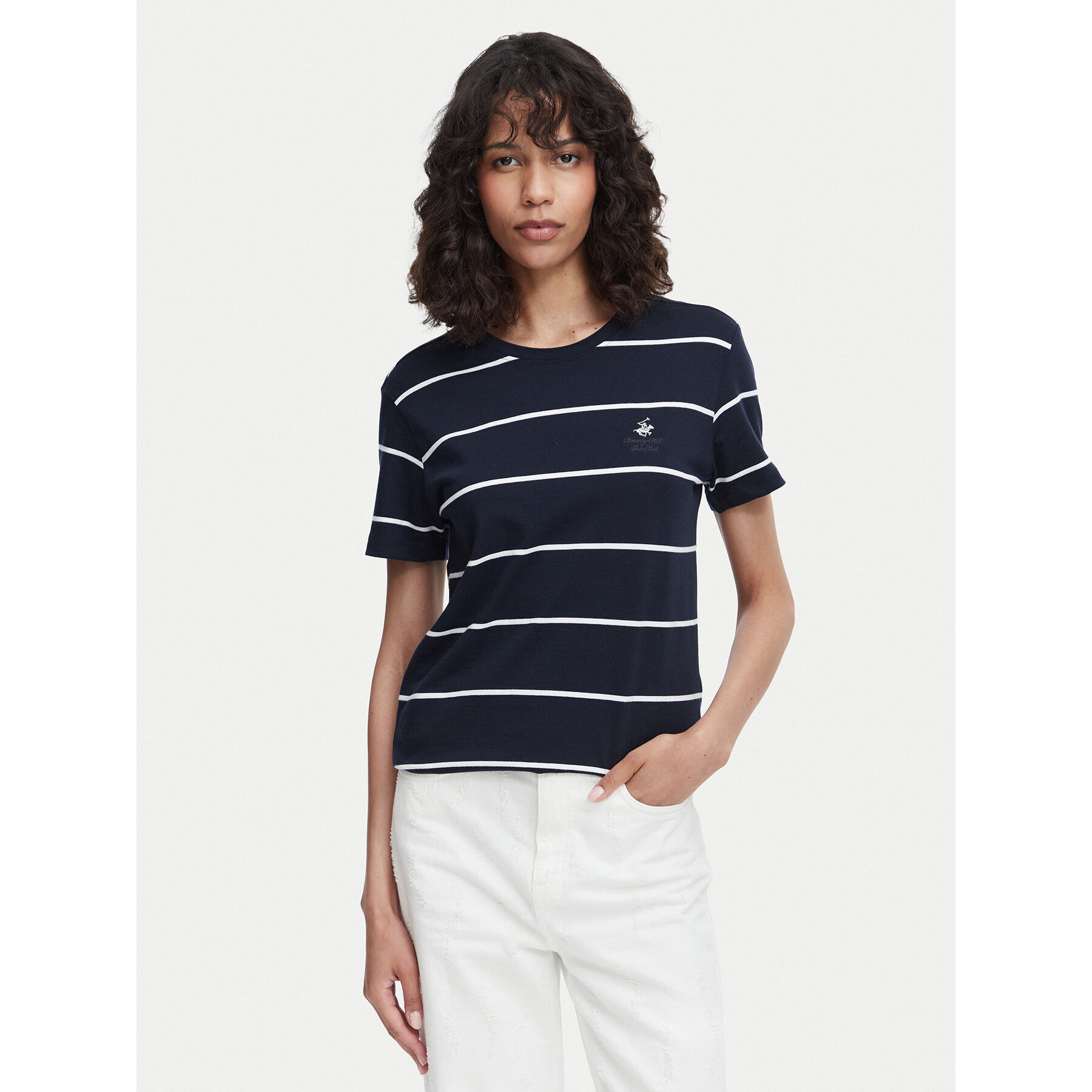 Beverly Hills Polo Club Majica P-SS26W-TS0162 Mornarsko modra Regular Fit