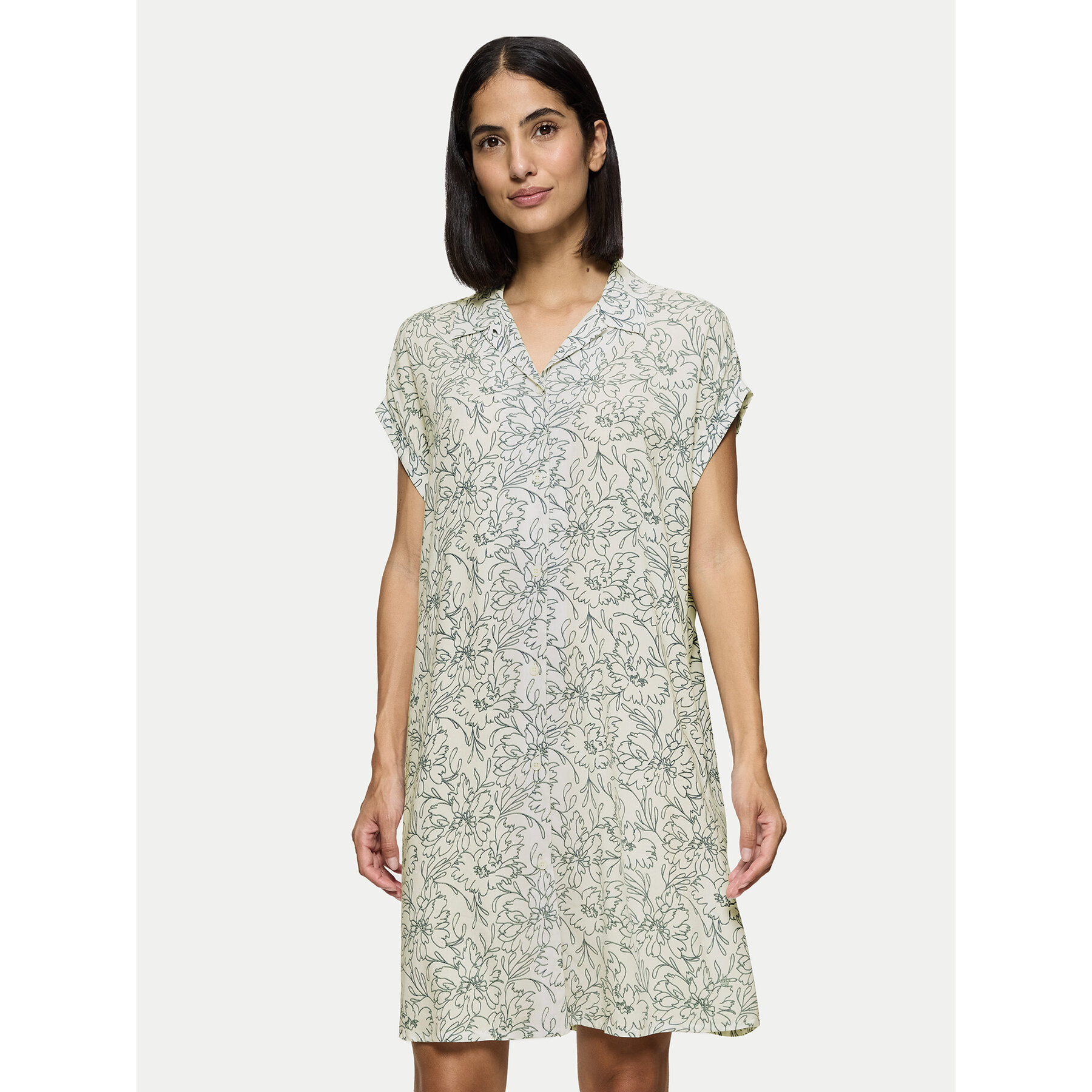 Triumph Camicia da notte Boyfriend 10222612 Verde Relaxed Fit