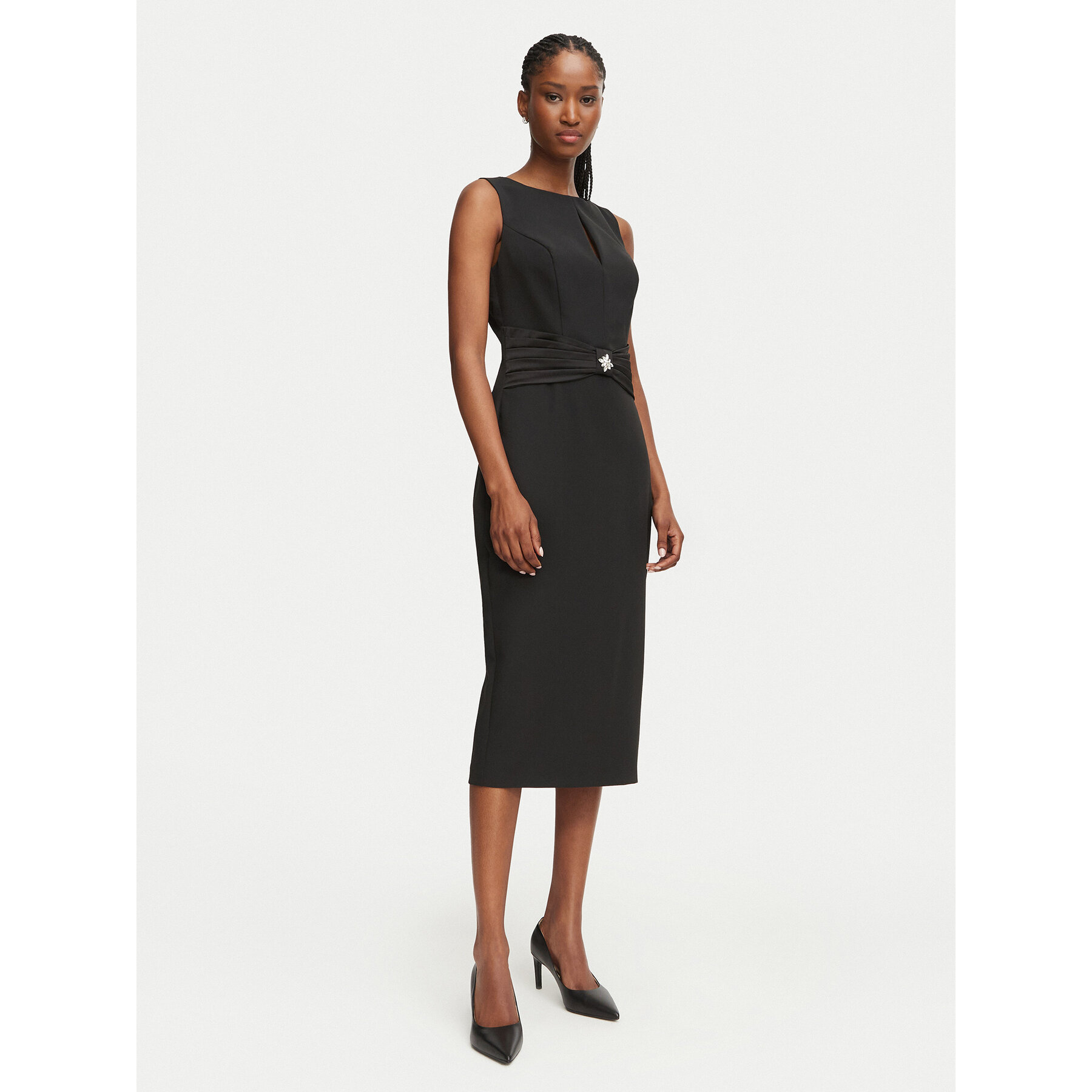 Rinascimento Coctailkleid CFC0125073003 Schwarz Slim Fit