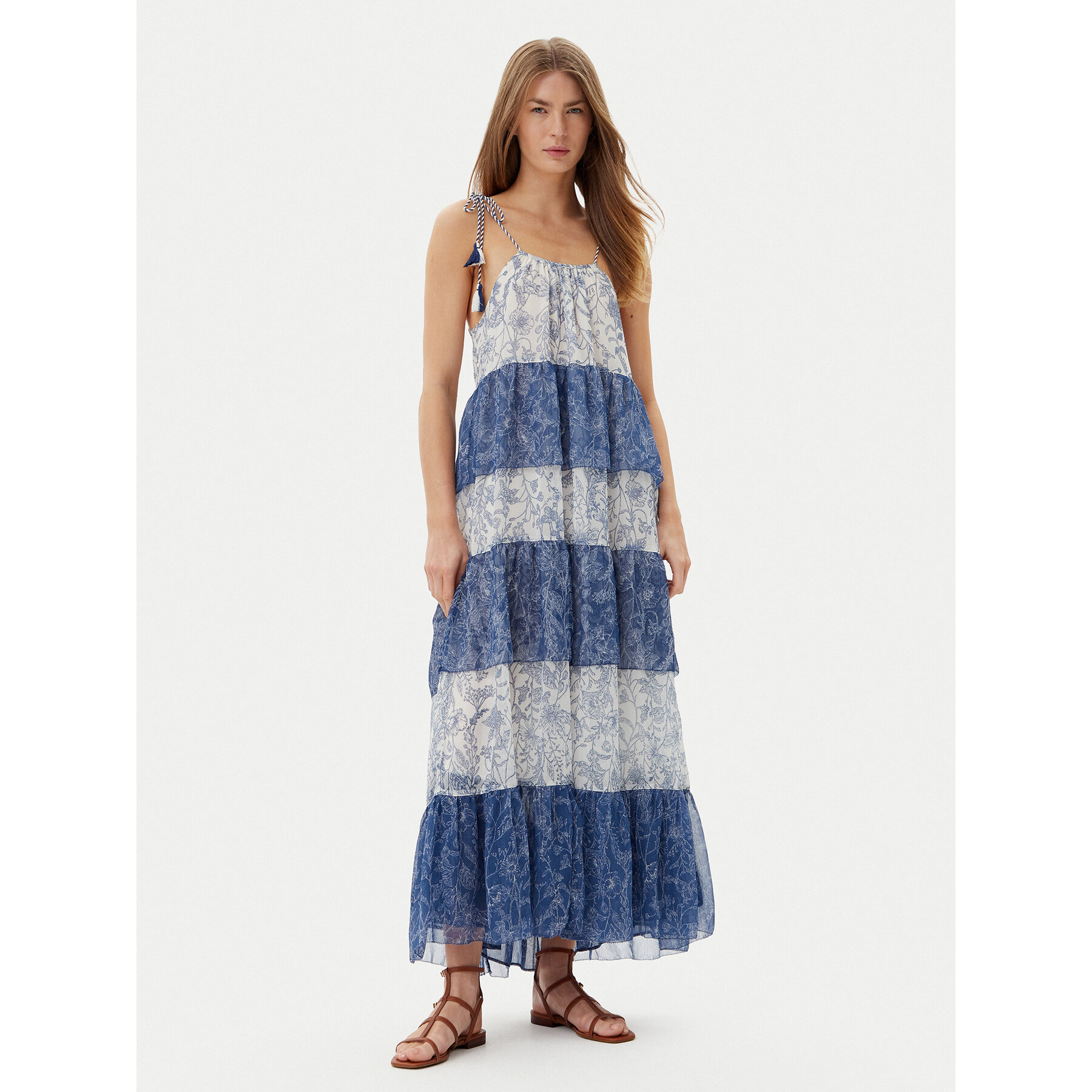 Pepe Jeans Sommerkleid PL953739 Blau Loose Fit