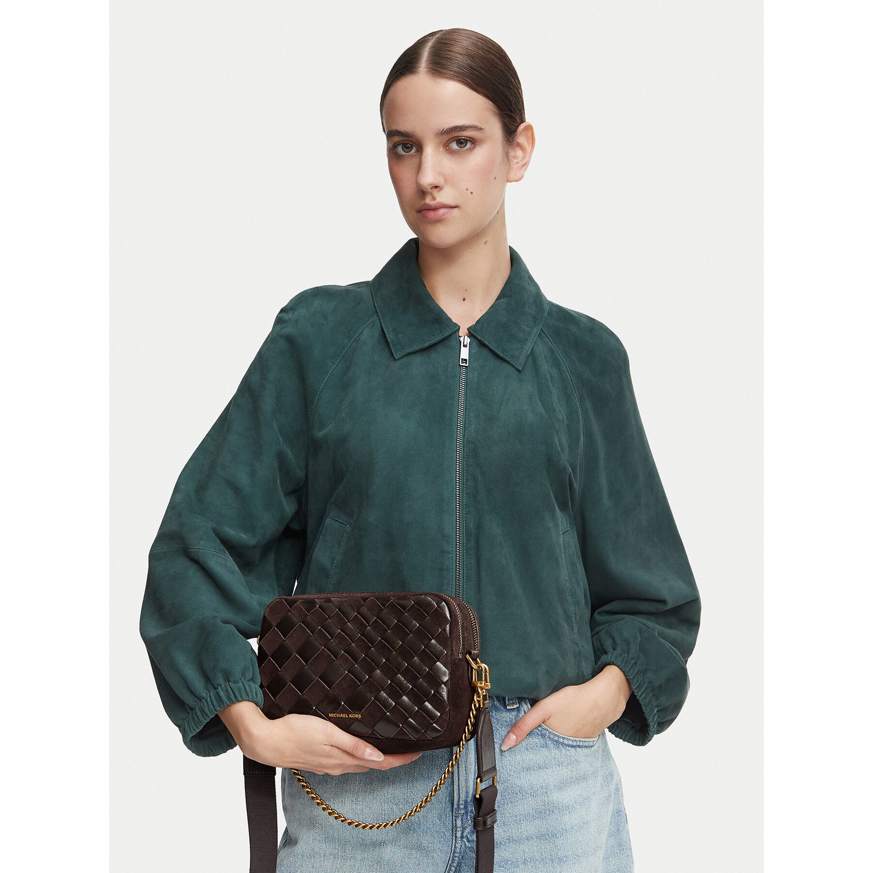 Geantă MICHAEL Michael Kors Bryant 32F6AYTC6S Maro închis