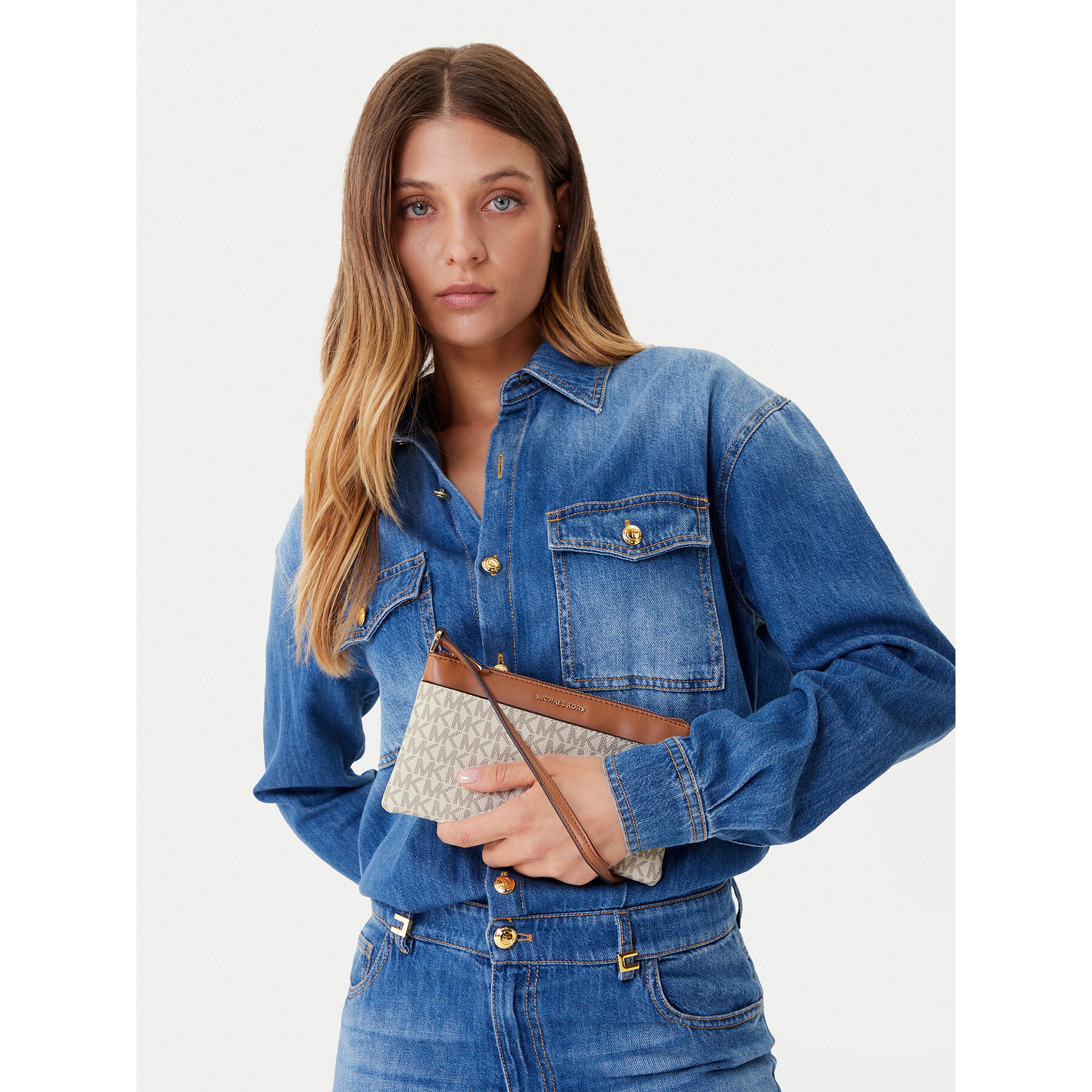 Torbica MICHAEL Michael Kors 32F5GJ6F6B Écru