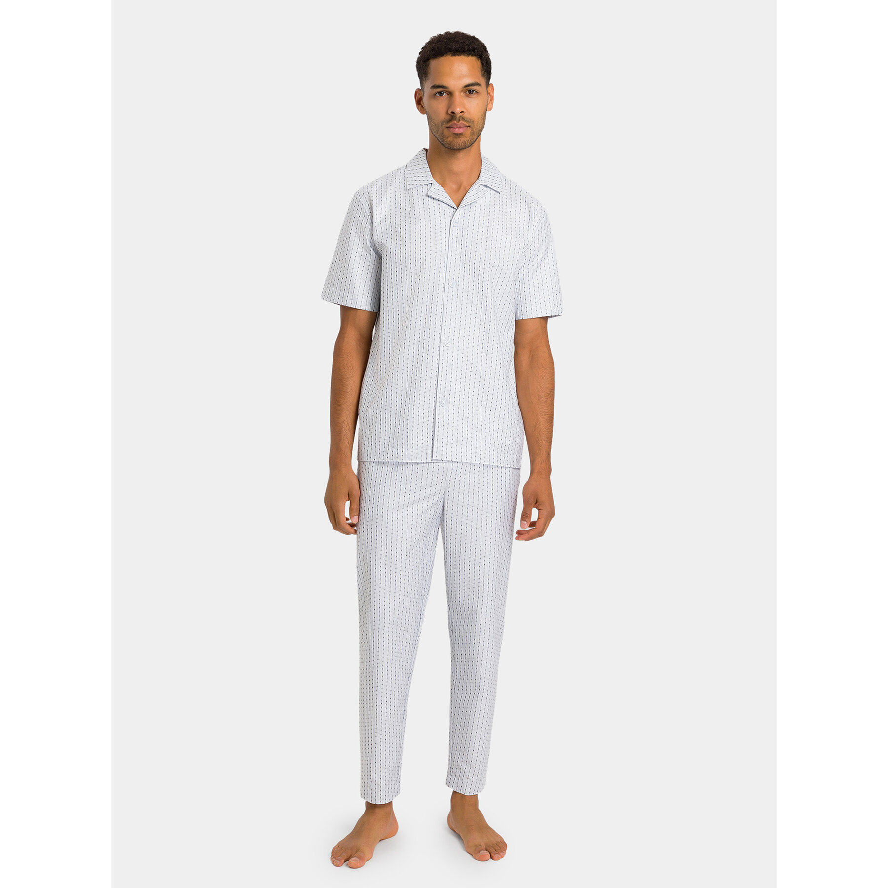Hanro Hanro Πιτζάμα 75766 Λευκό Regular Fit