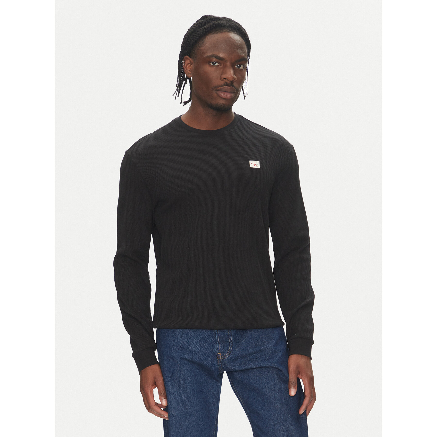 Calvin Klein Jeans Longsleeve LV040EM217 Schwarz Regular Fit