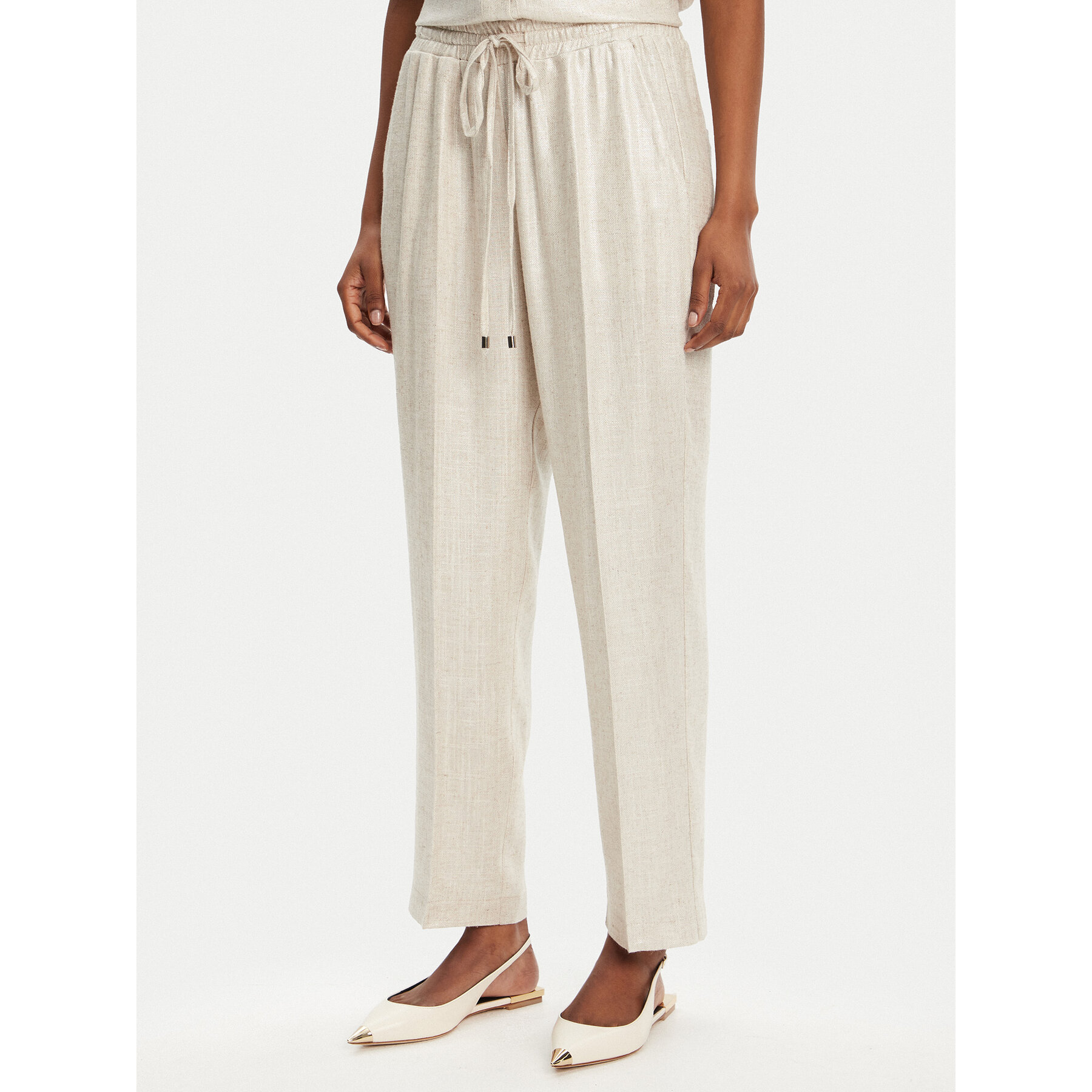 ACCESS FASHION Stoffhose 53-5123-421 Beige Regular Fit