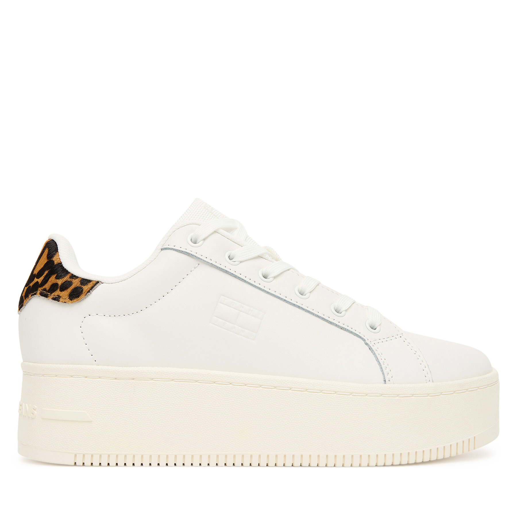 Sneakers Tommy Jeans Tjw Flatform Leopard Sneaker EN0EN02930 Bianco