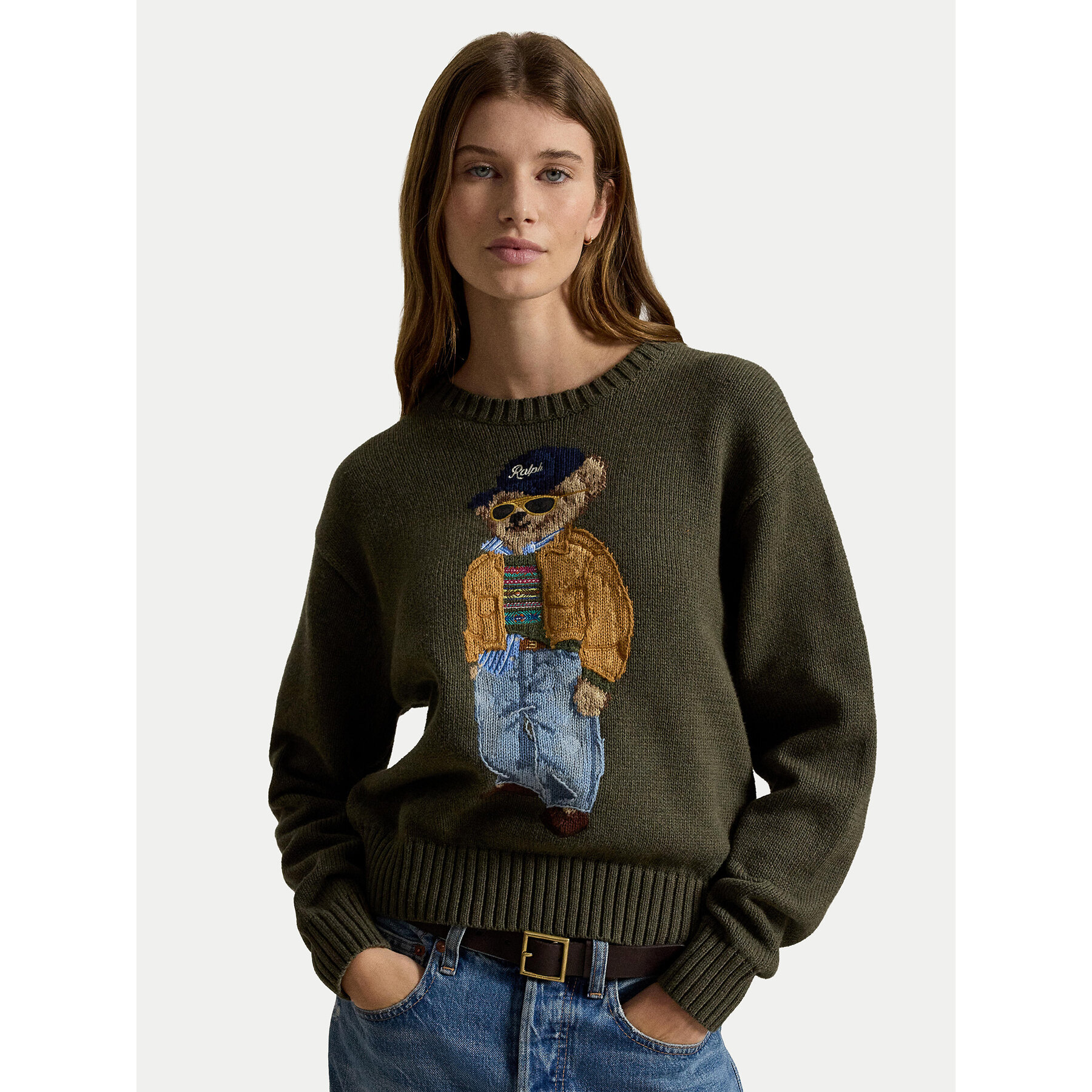 Polo Ralph Lauren Pullover 211B17762001 Dunkelgrün Relaxed Fit