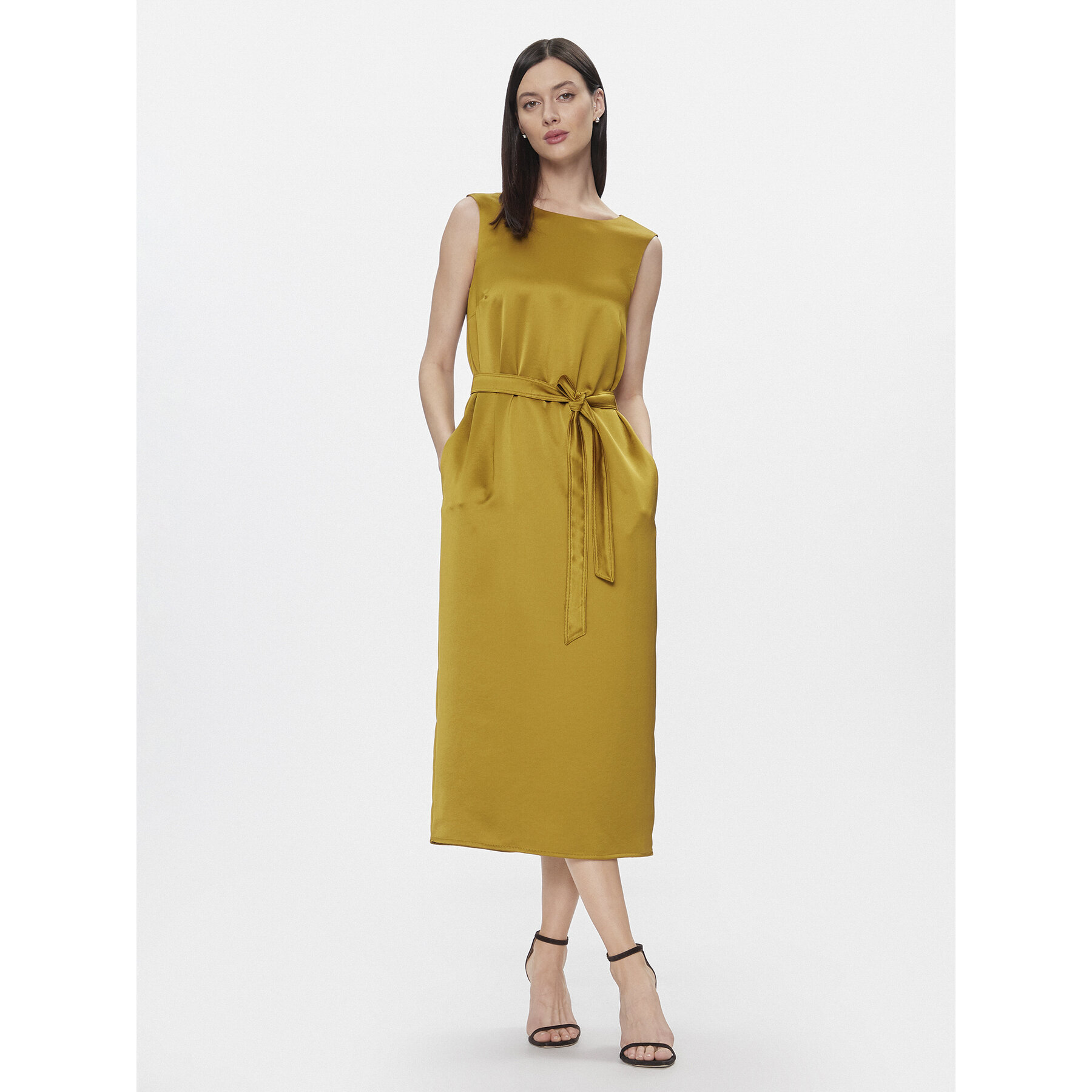 Weekend Max Mara Kleid für den Alltag Baiardo 2415221021 Gelb Regular Fit