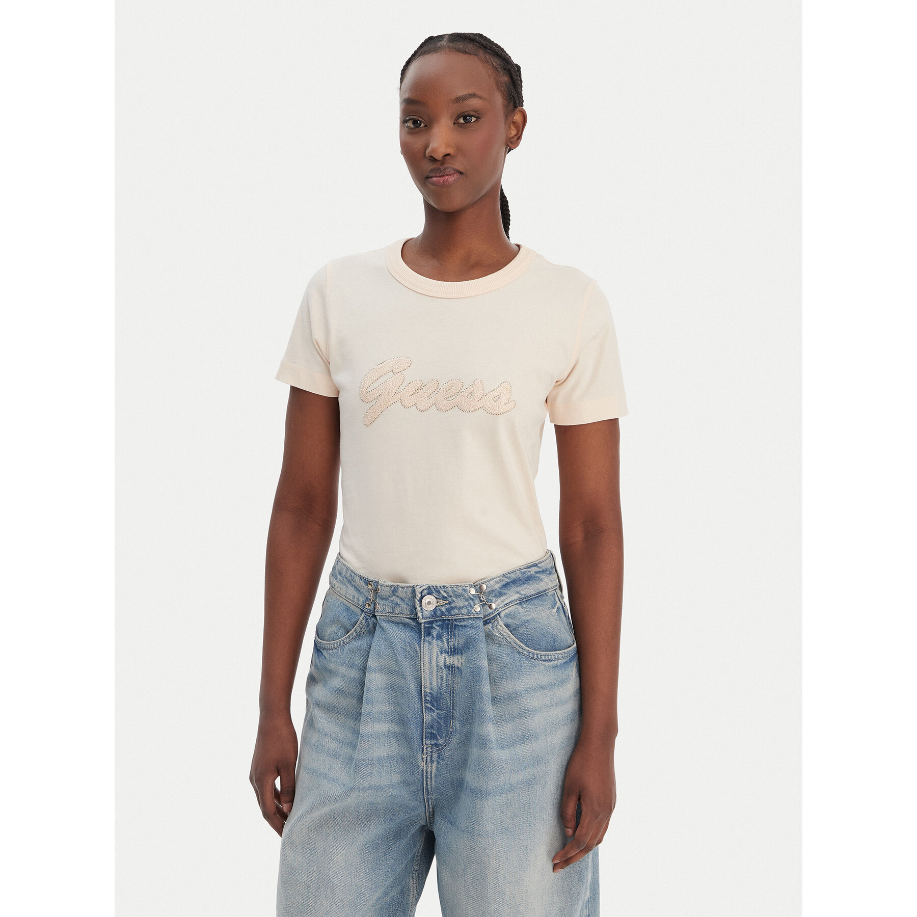Guess T-Shirt W6GI08 K3023 Orange Regular Fit