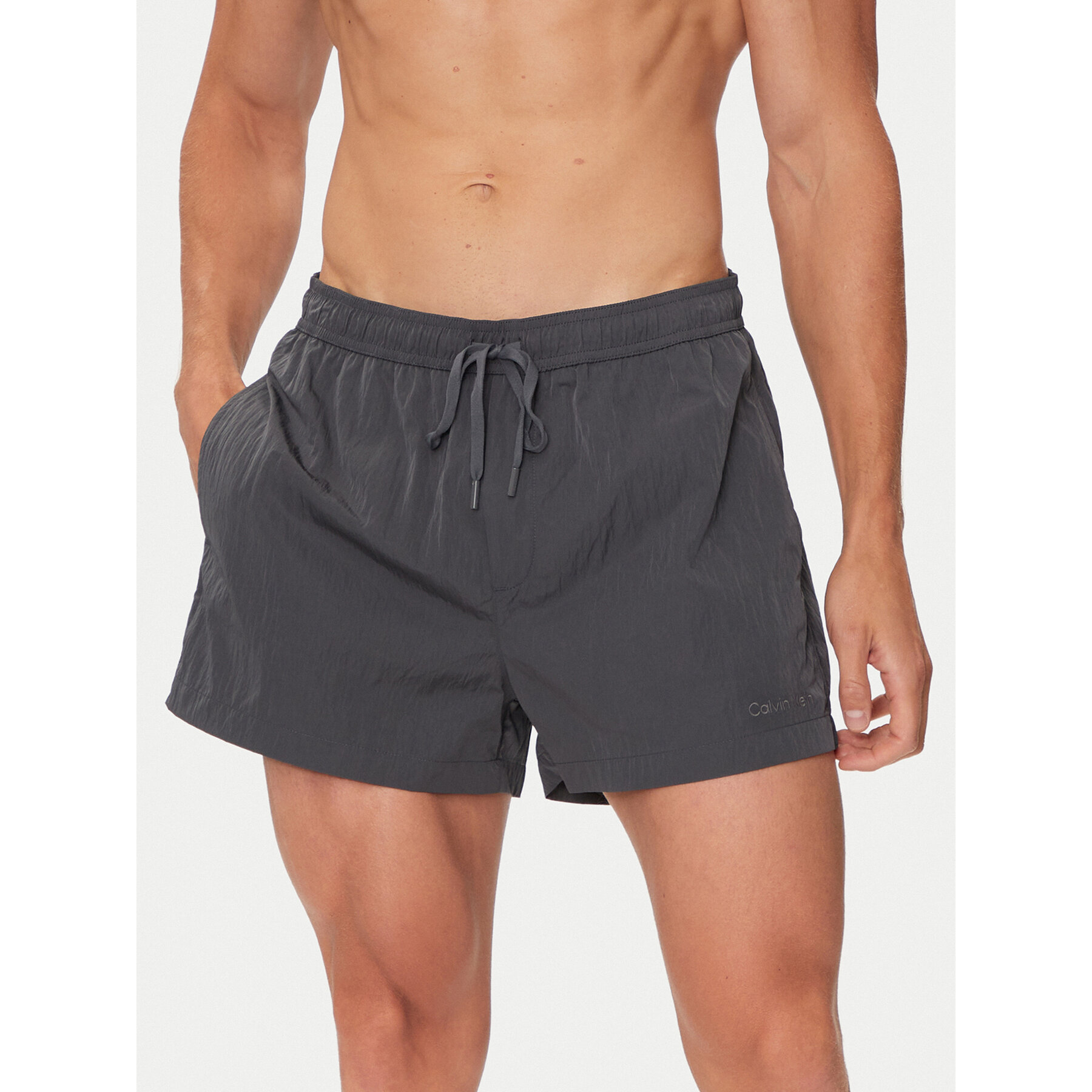 Calvin Klein Swimwear Badeshorts KM0KM01048 Grau Regular Fit