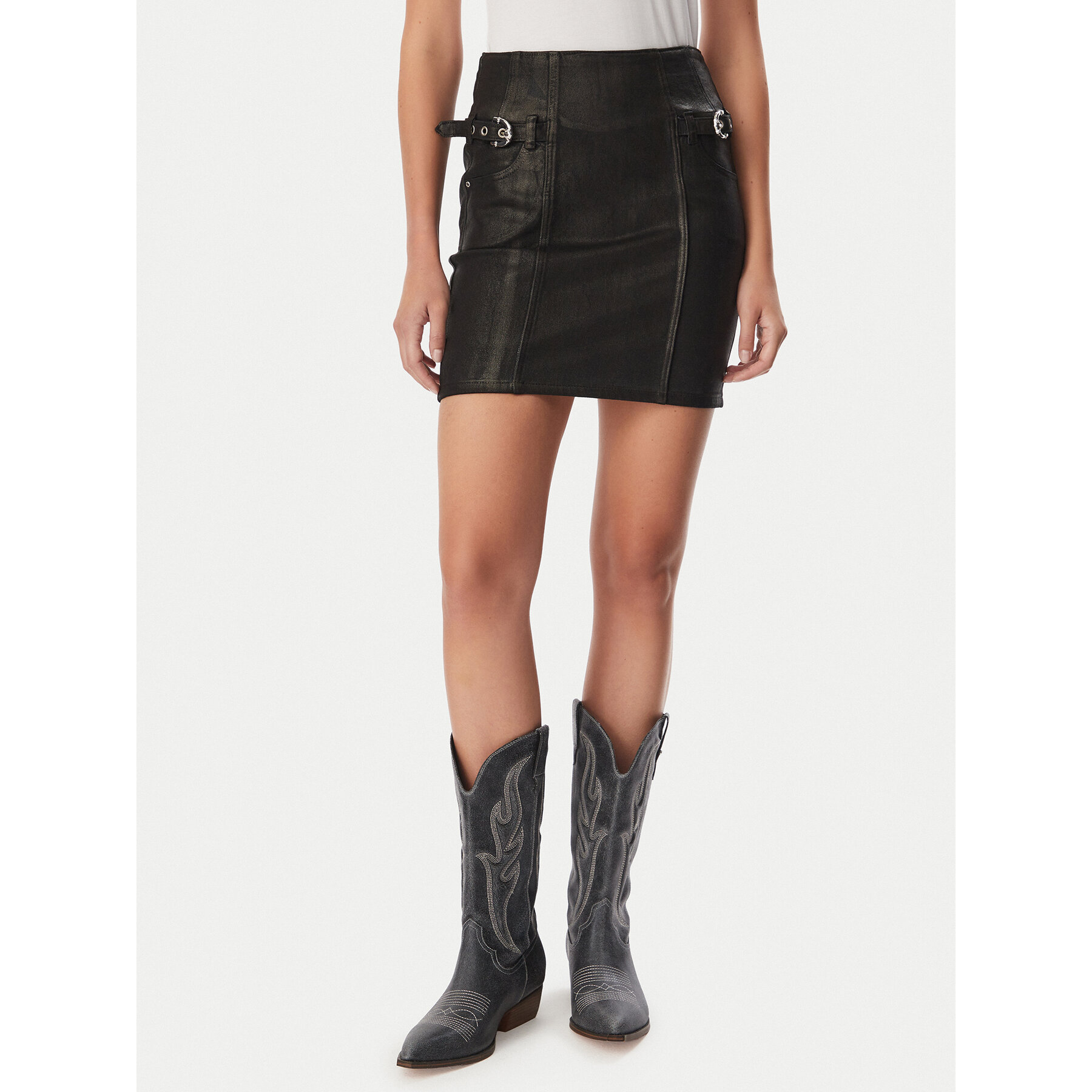 Guess Minirock W6BD15 D2112 Schwarz Regular Fit