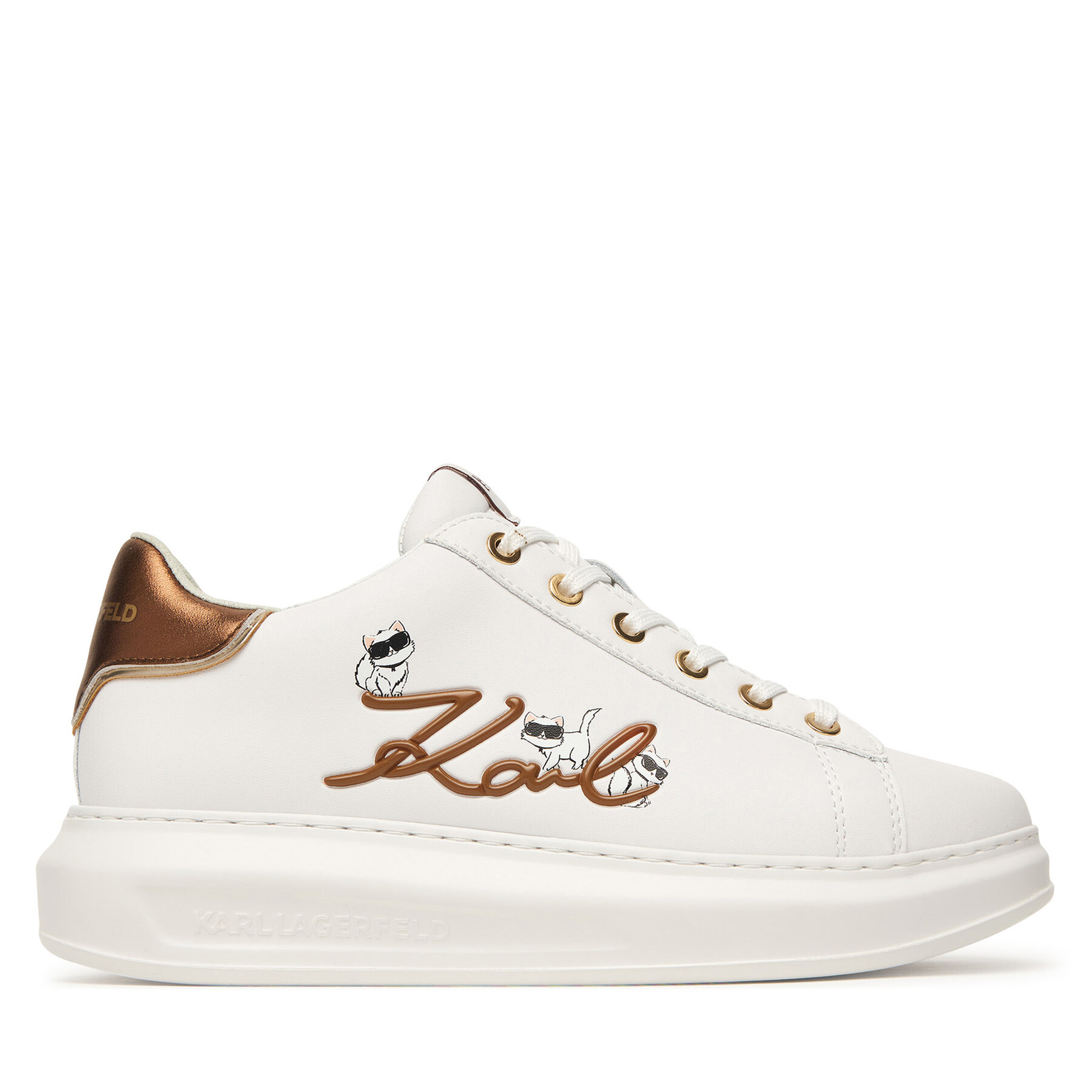 Sneakersy KARL LAGERFELD KL62510C Biela