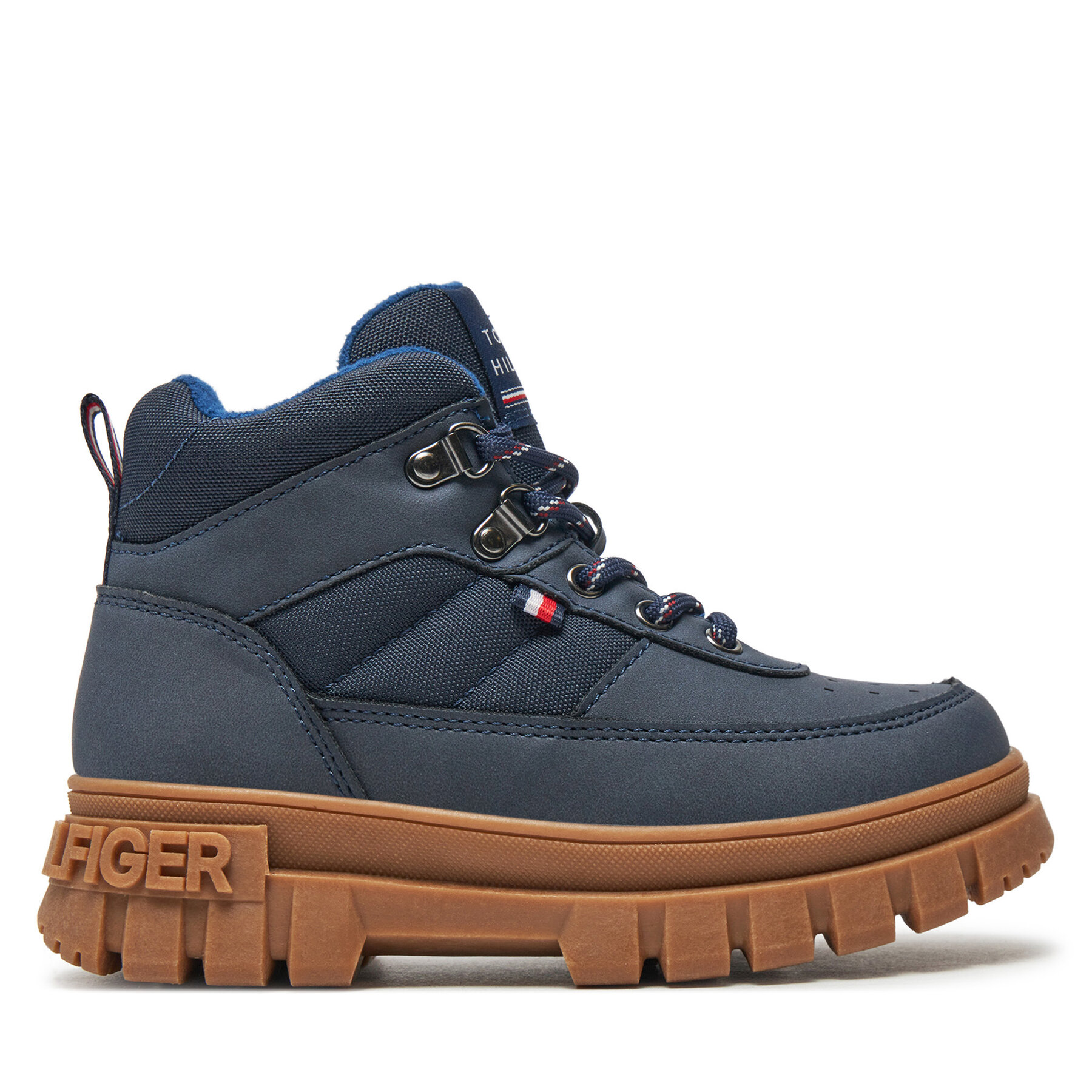 Botines planos Tommy Hilfiger Lace-Up Bootie T3X5-33707-1492 M Azul marino
