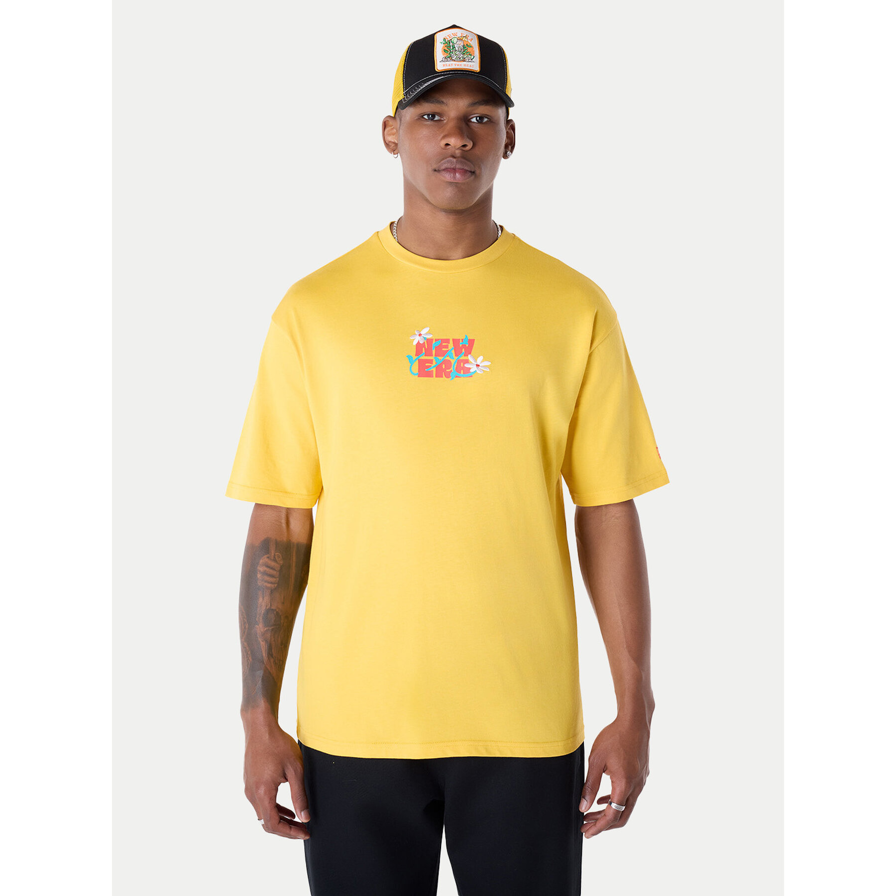 New Era T-shirt 60596304 Giallo Regular Fit