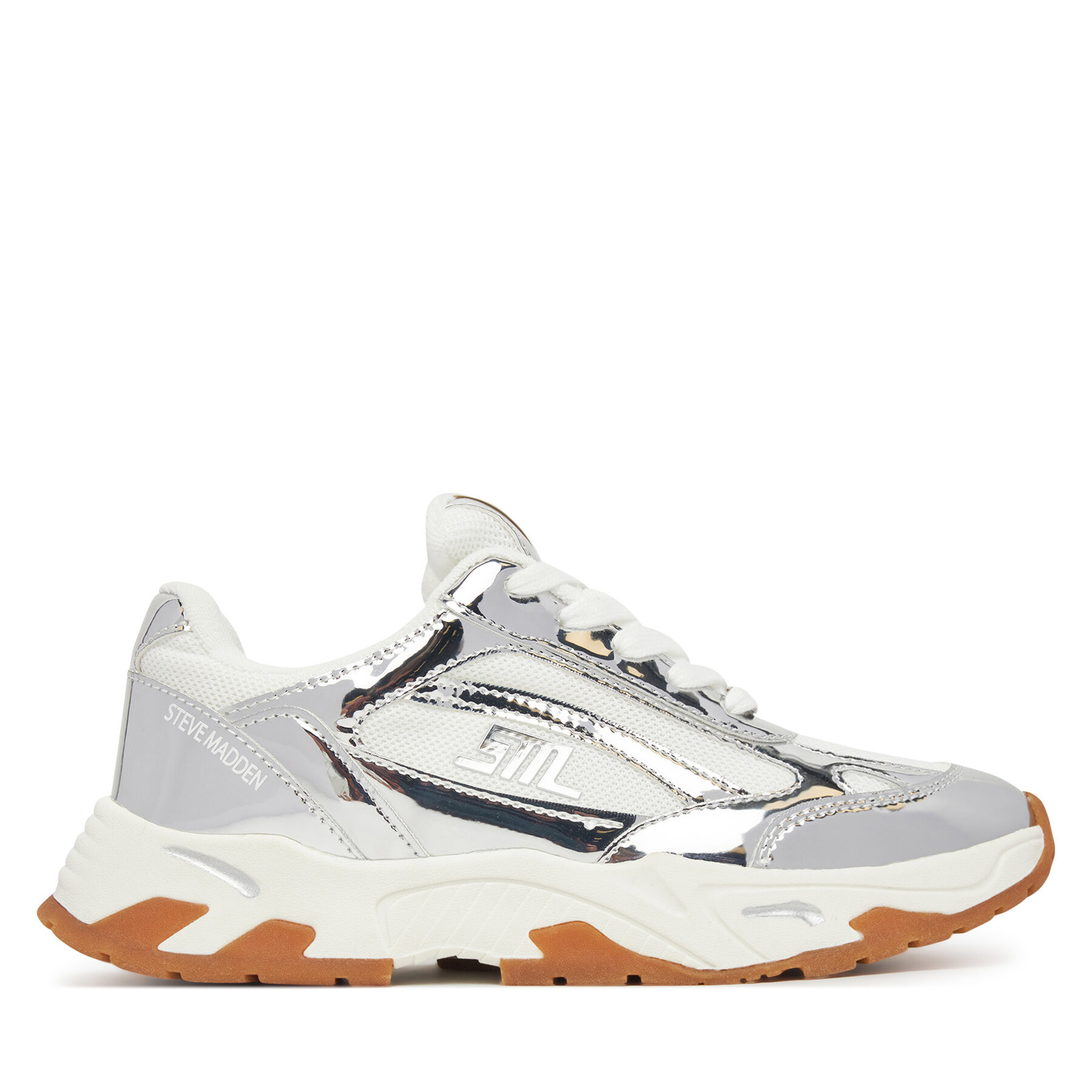 Sneakersy Steve Madden Sneak Peak-E SM19000129 Strieborná