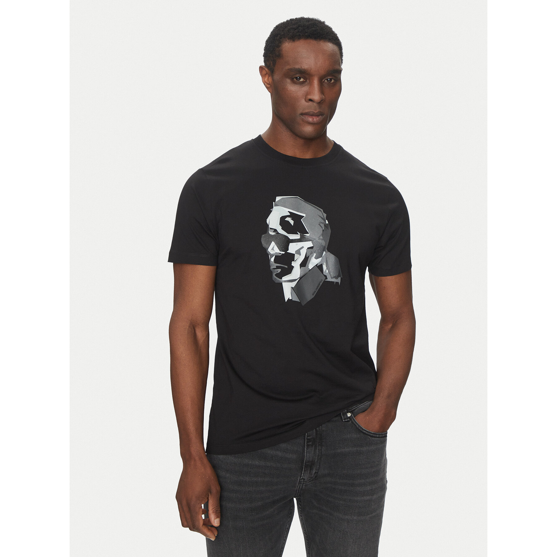 KARL LAGERFELD T-Shirt 755066 552241 Μαύρο Regular Fit