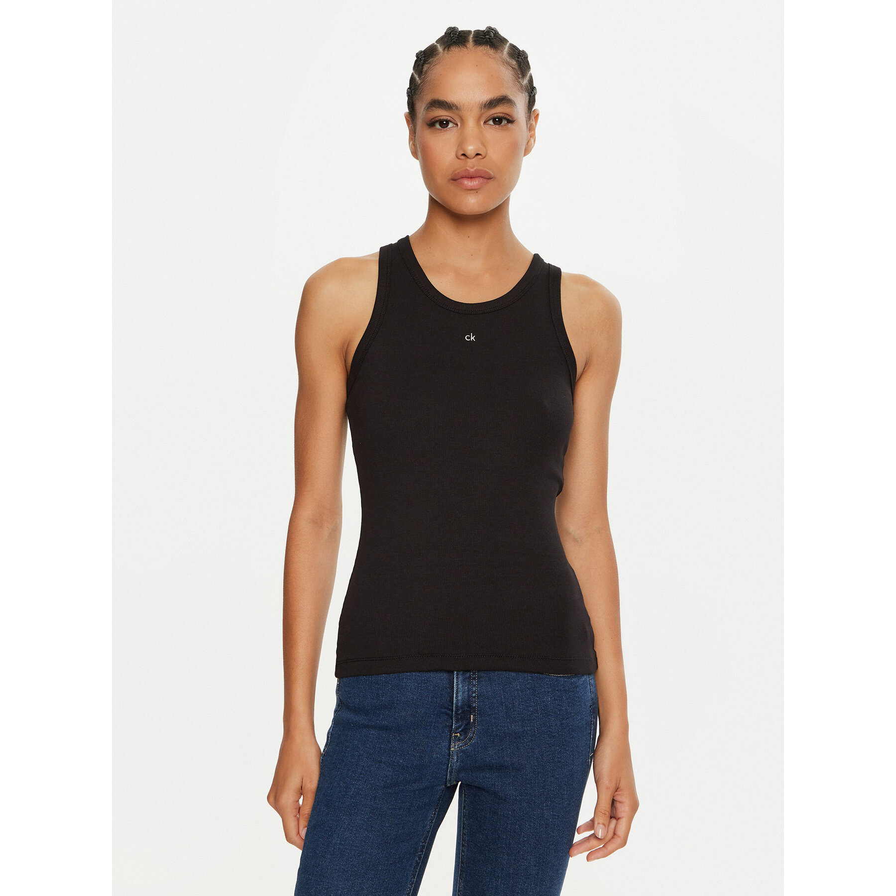 Calvin Klein Felső Graphic K20K208065 Fekete Slim Fit