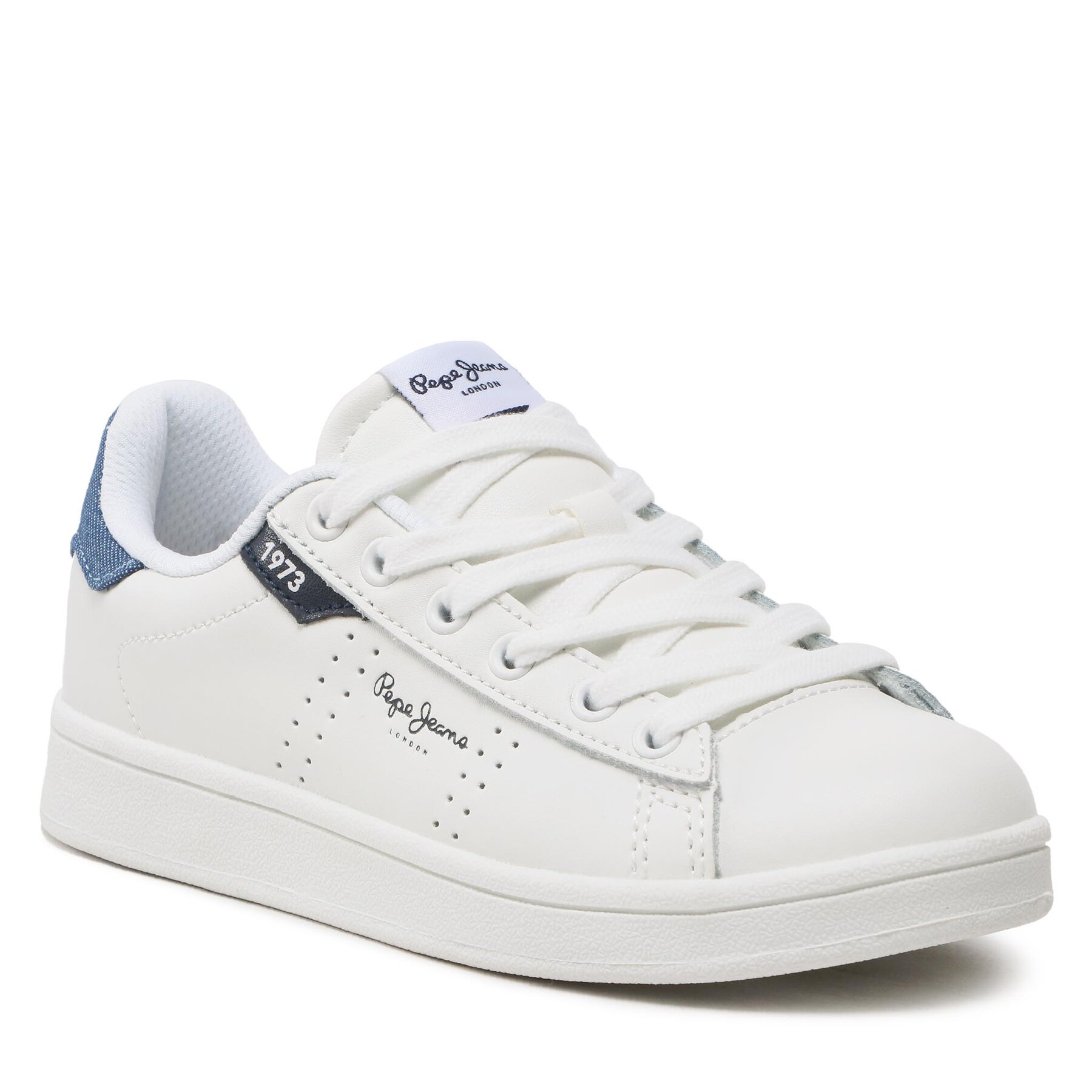 Sneakers Pepe Jeans Player Basic B Jeans PBS30545 White 800 800 imagine super redus 2022