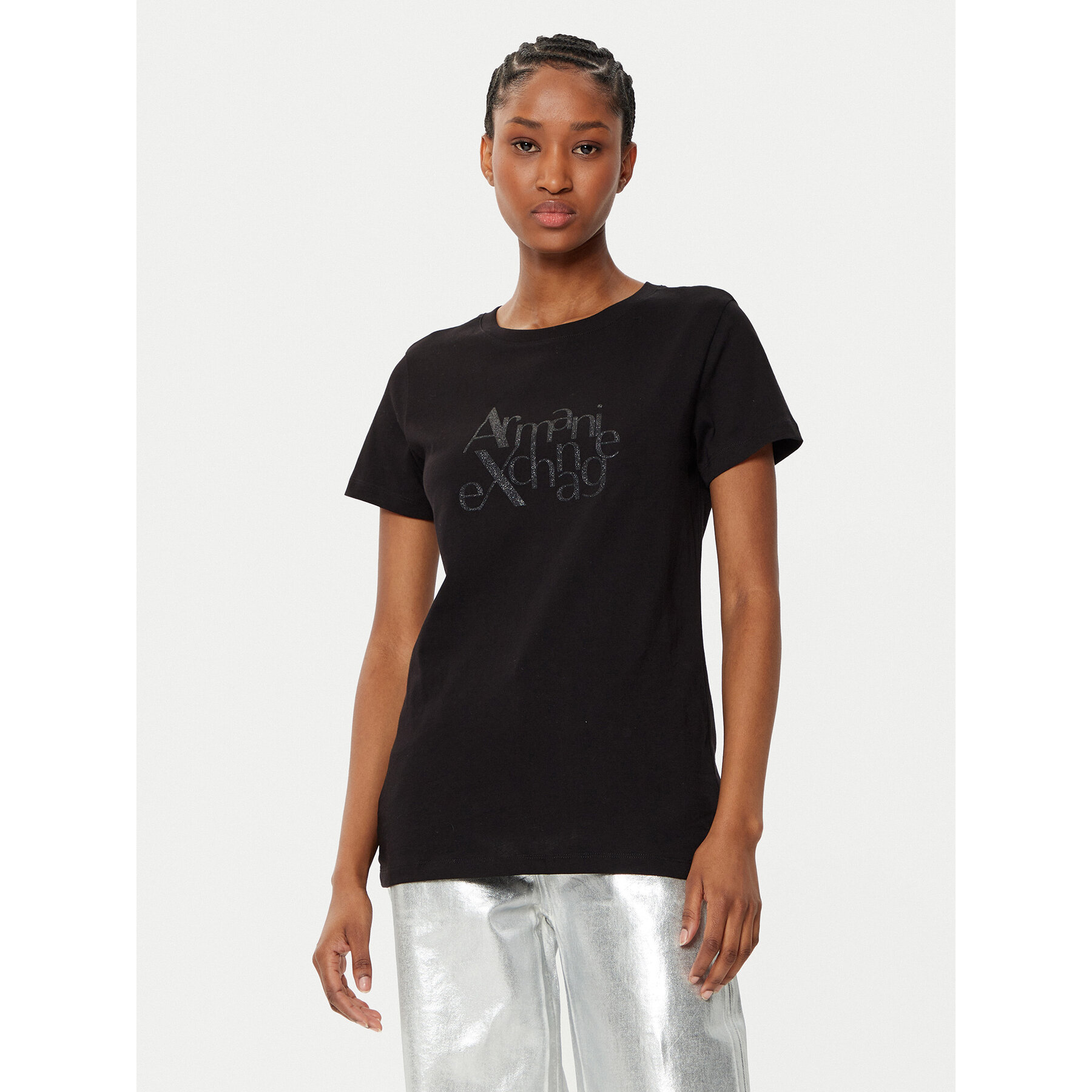 Armani Exchange Póló XW000109 AF10359 UC001 Fekete Regular Fit