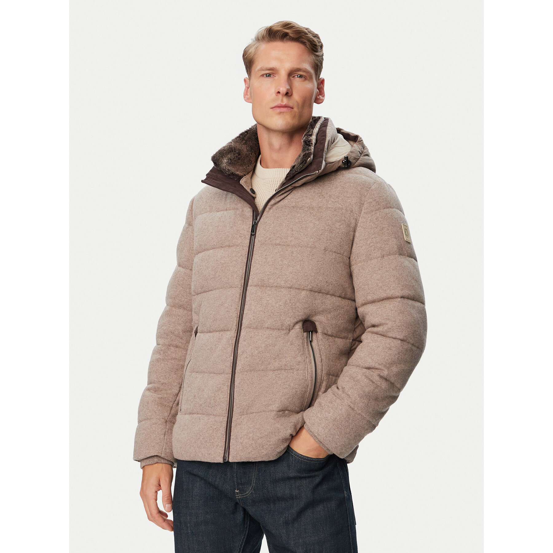 Milestone Winterjacke MSMason 630720 11515-1 Dunkelbeige Regular Fit