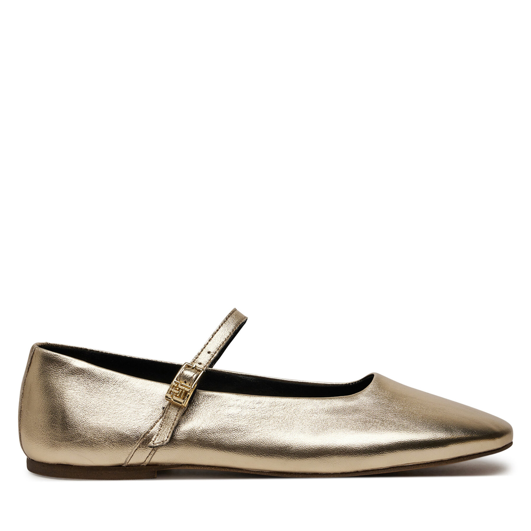 Damskie Baleriny Tommy Hilfiger, Rozmiar 36 Złoty Party Maryjane Ballerina Metal FW0FW08315
