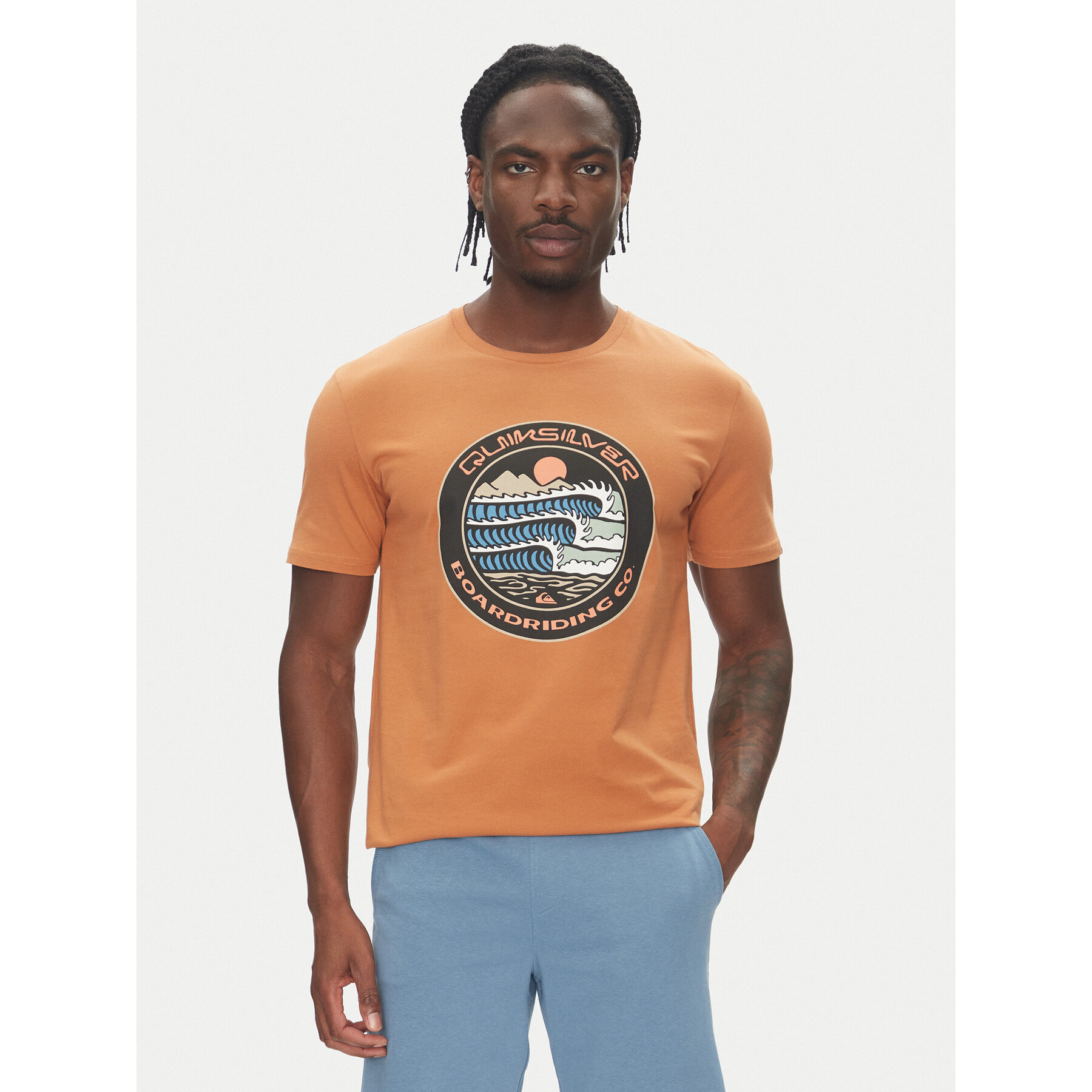 Quiksilver T-shirt Ev Three Seas Ss EQYZT08051 Marrone Regular Fit