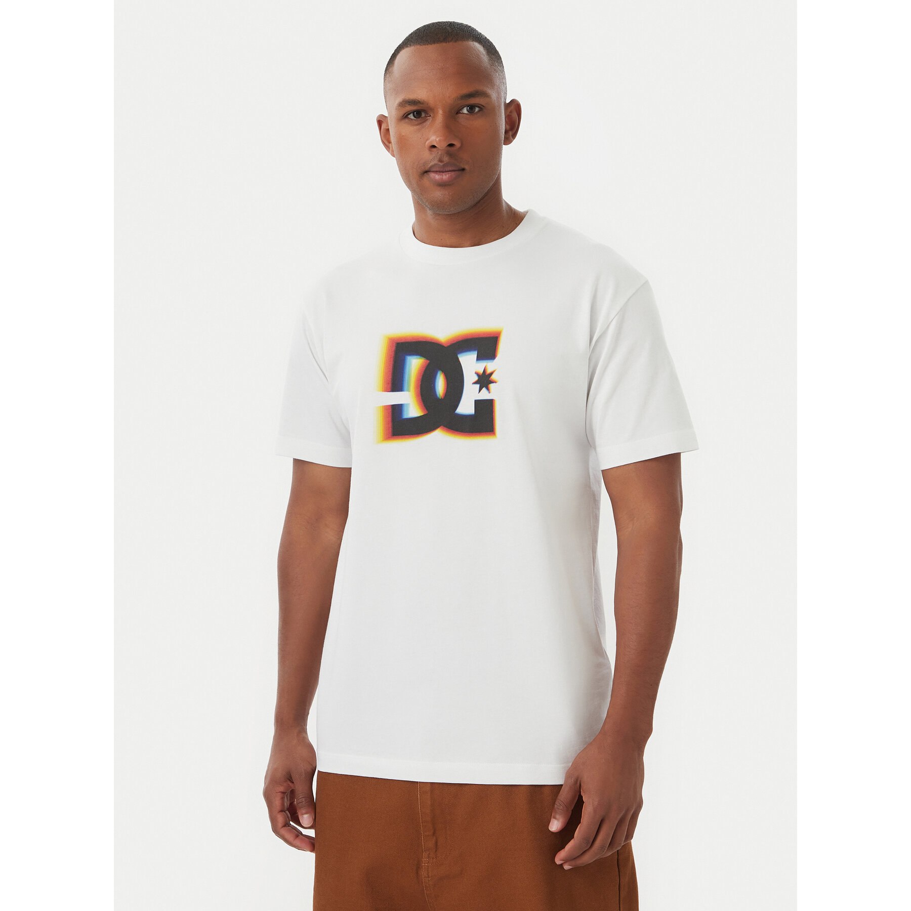 DC Shoes Majica Tracer Star Hss ADYZT05444 Bela Heritage Fit