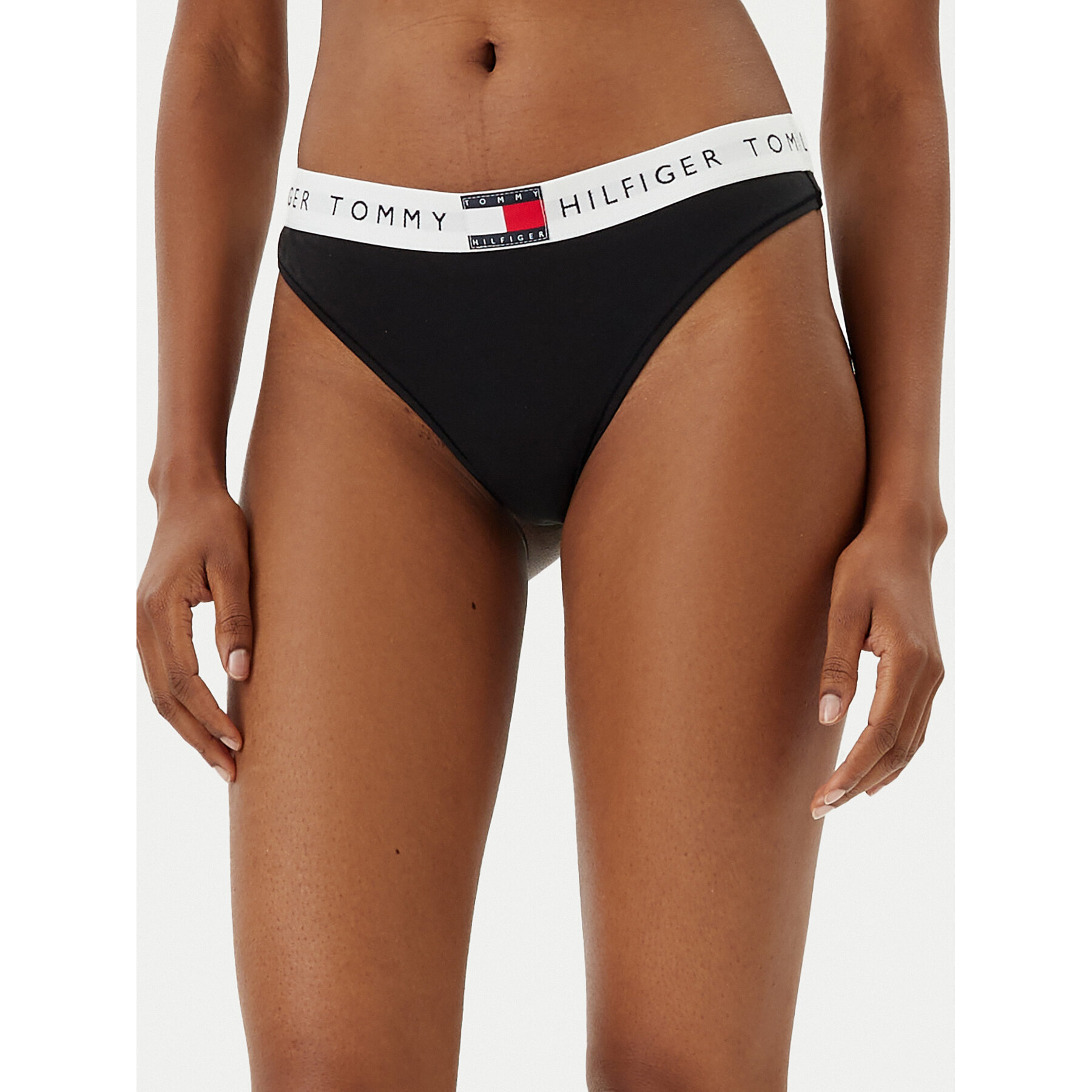 Tommy Hilfiger Tanga UW0UW06039 Fekete
