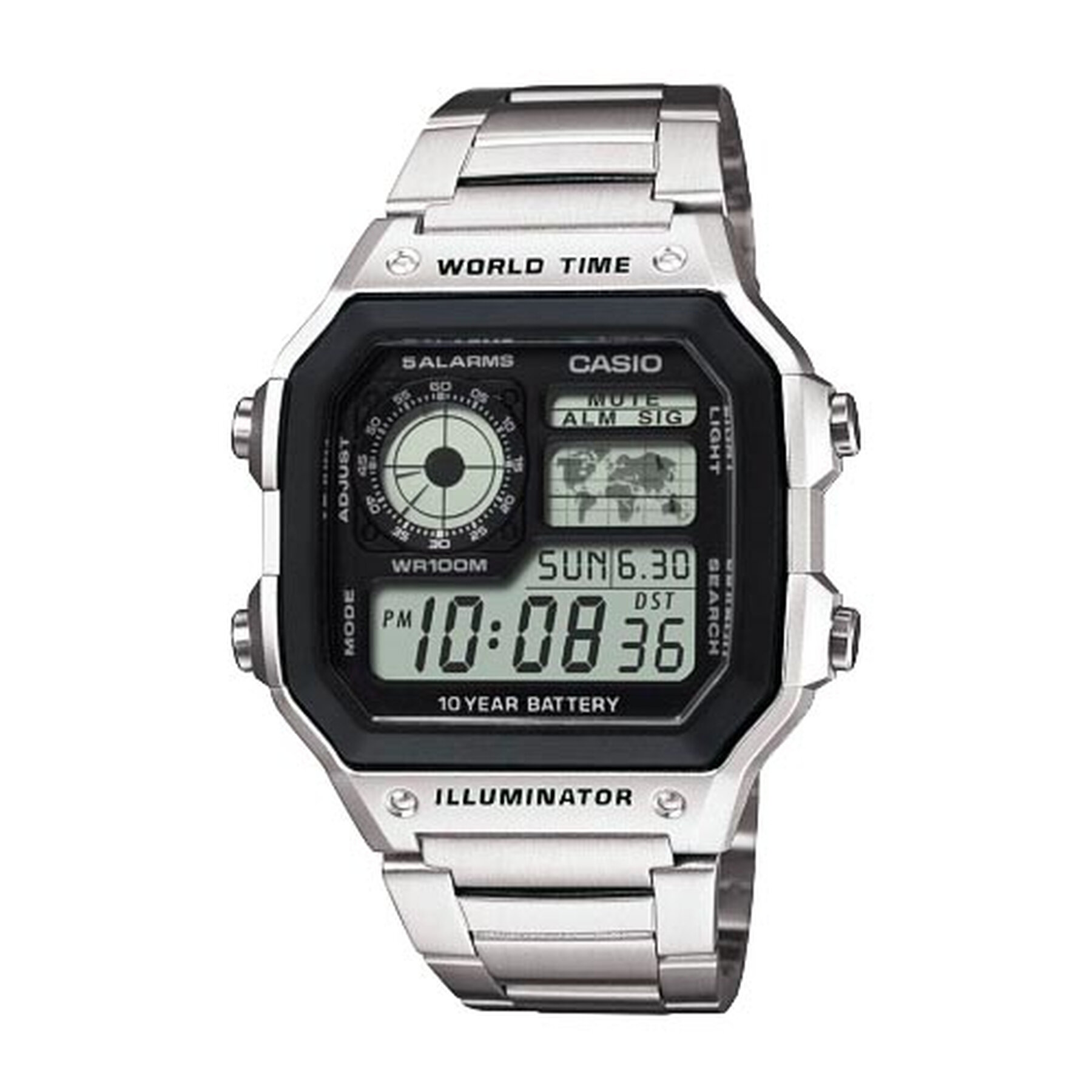 

Годинник Casio AE-1200WHD-1AVEF Silver/Silver, Срібний