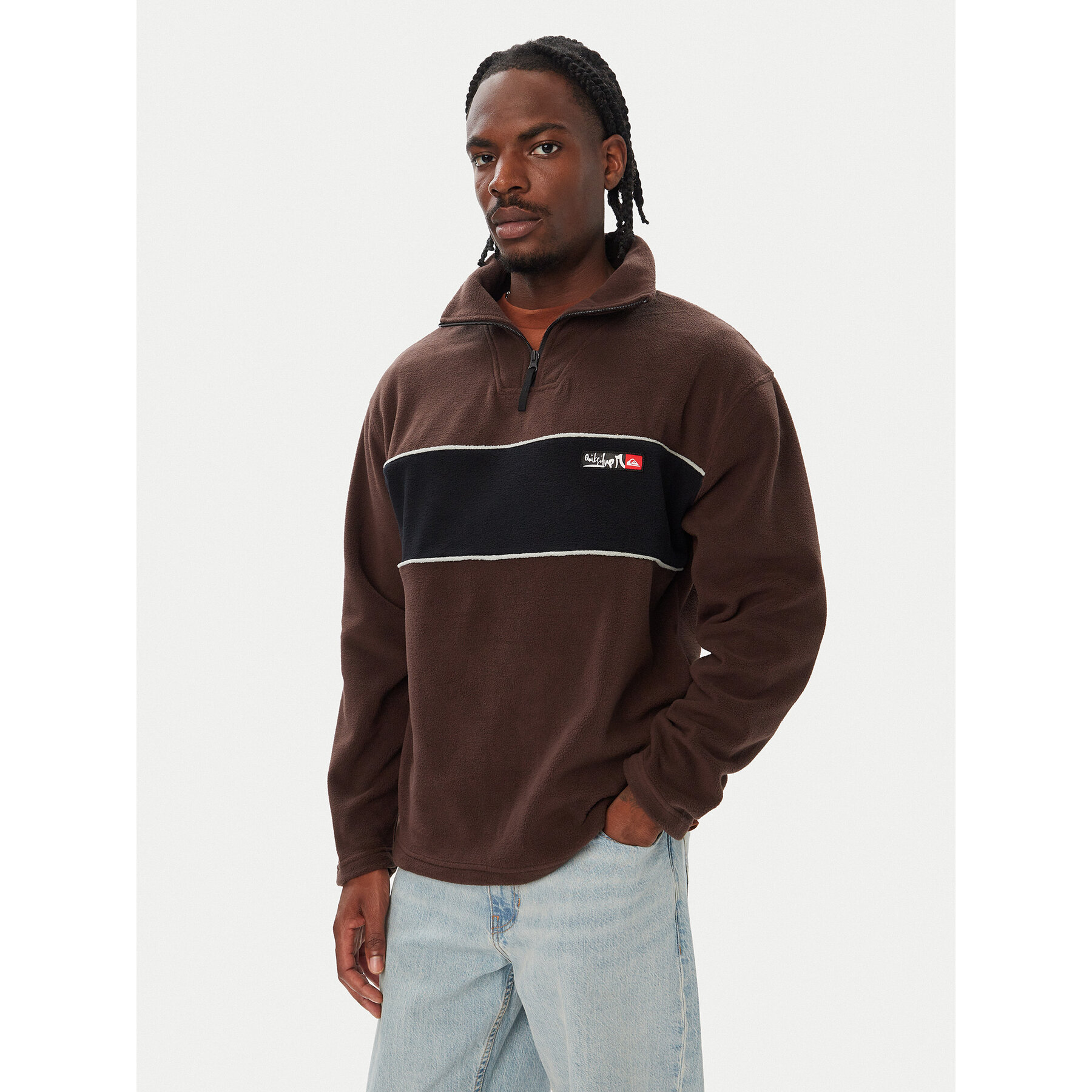 Quiksilver Fleecejacke EQYPF03094 Dunkelbraun Comfort Fit