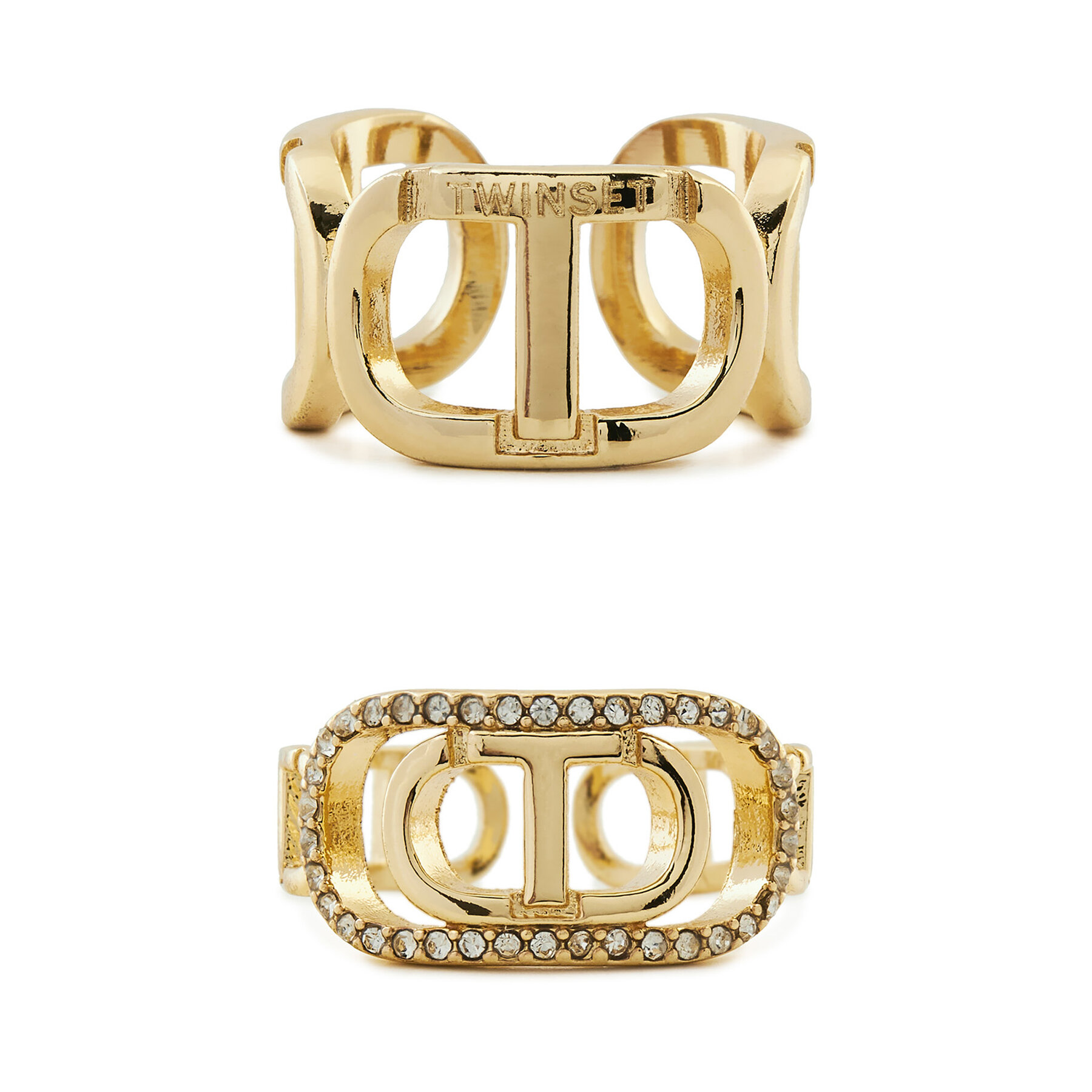 Conjunto de 2 anillos TWINSET 242TA4040 Oro