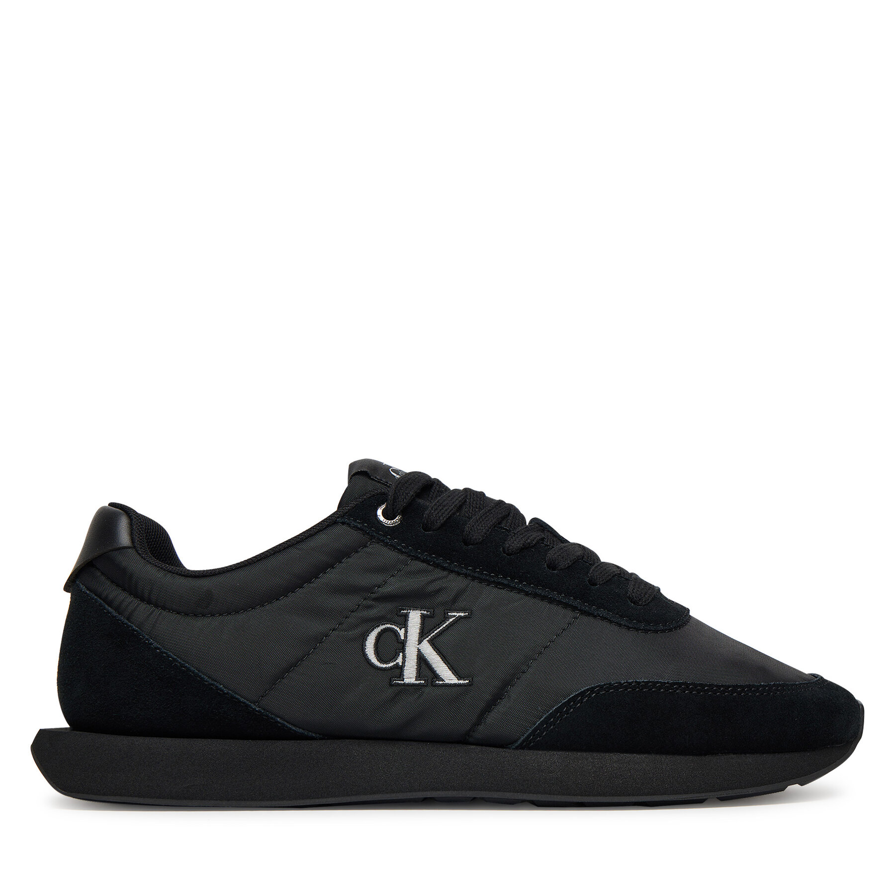 Pánske Sneakersy Calvin Klein, Rozmer: 45, Čierna, Retro Runner Ess Mix Mat YM0YM01361