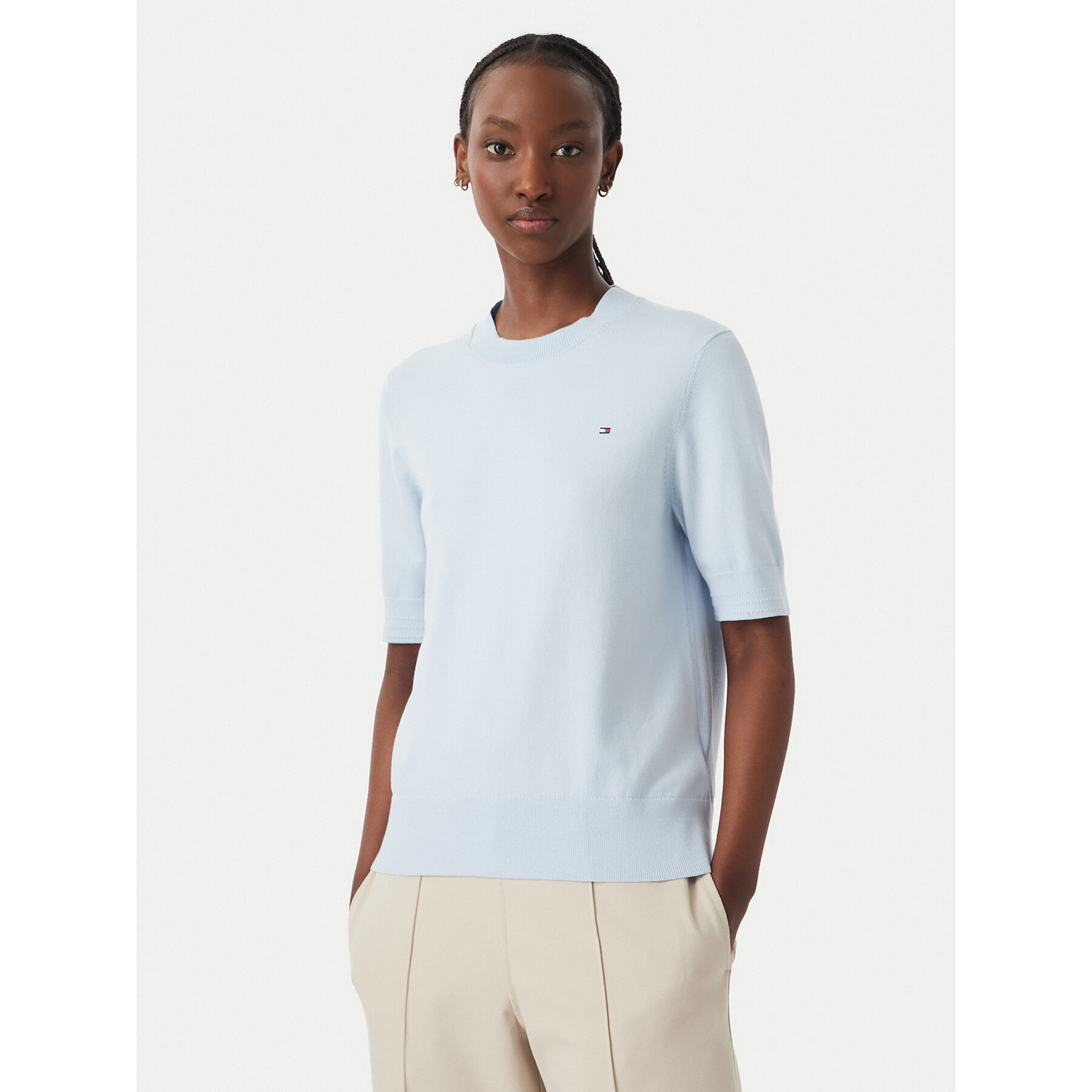 Tommy Hilfiger T-shirt WW0WW49705 Plava Slim Fit