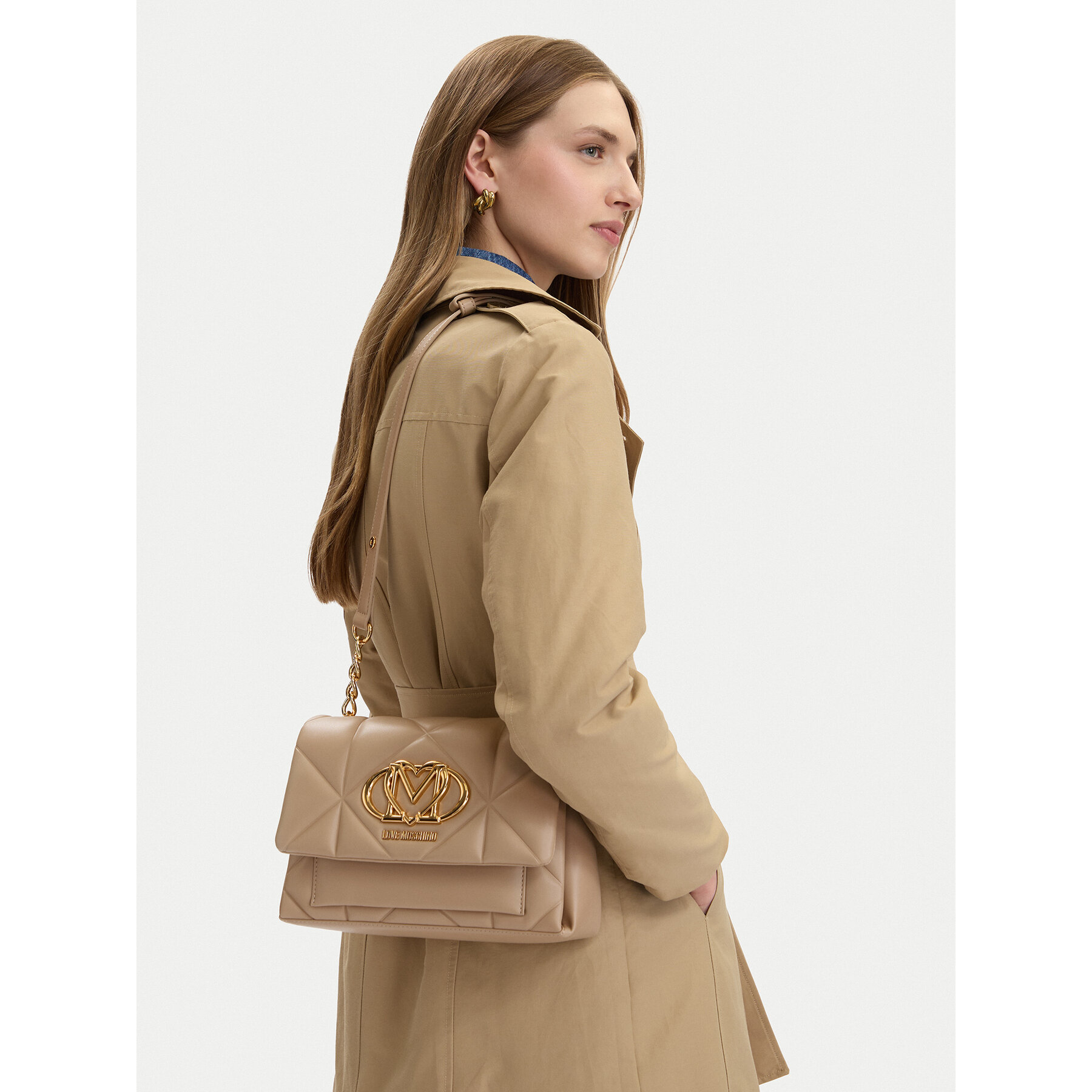 Geantă LOVE MOSCHINO JC4259PP0OLC0209 Bej
