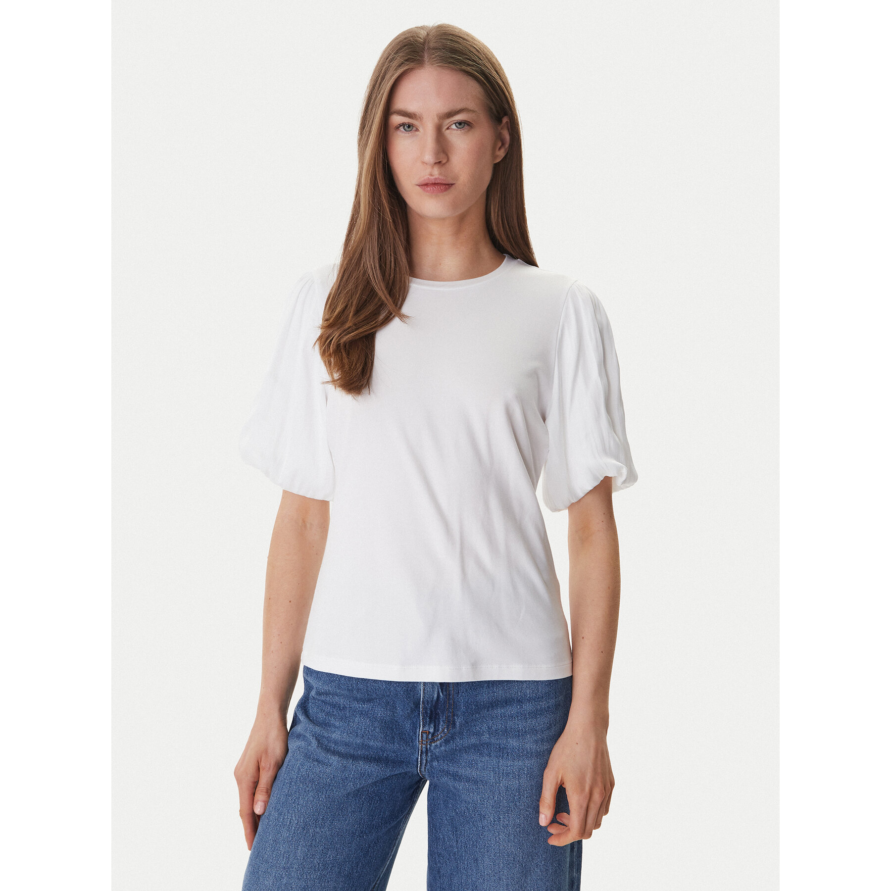 DKNY Bluse P6BH7ENV Weiß Regular Fit